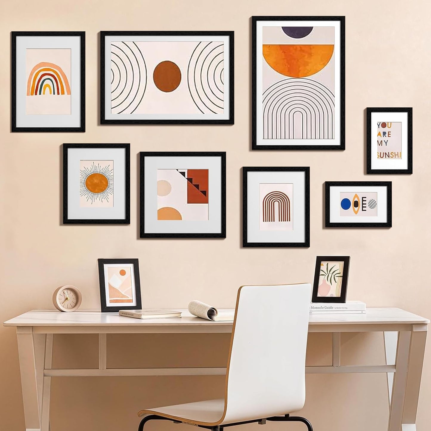 eletecpro 13x19 Picture Frames, Acrylic Cover, Black, Set of 10 | Display Photo 11x14 with Mat or 13x19 without