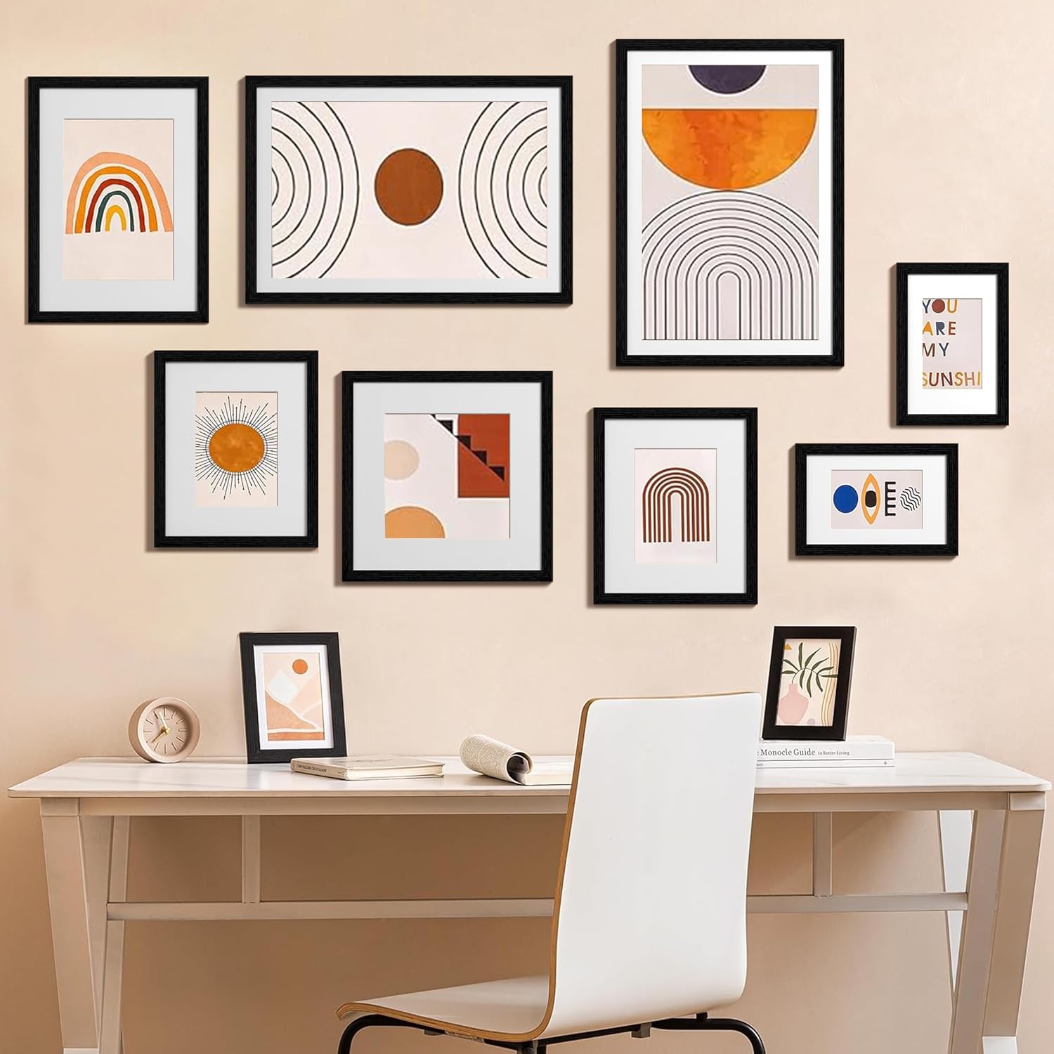 eletecpro 13x19 Picture Frames, Acrylic Cover, Black, Set of 10 | Display Photo 11x14 with Mat or 13x19 without