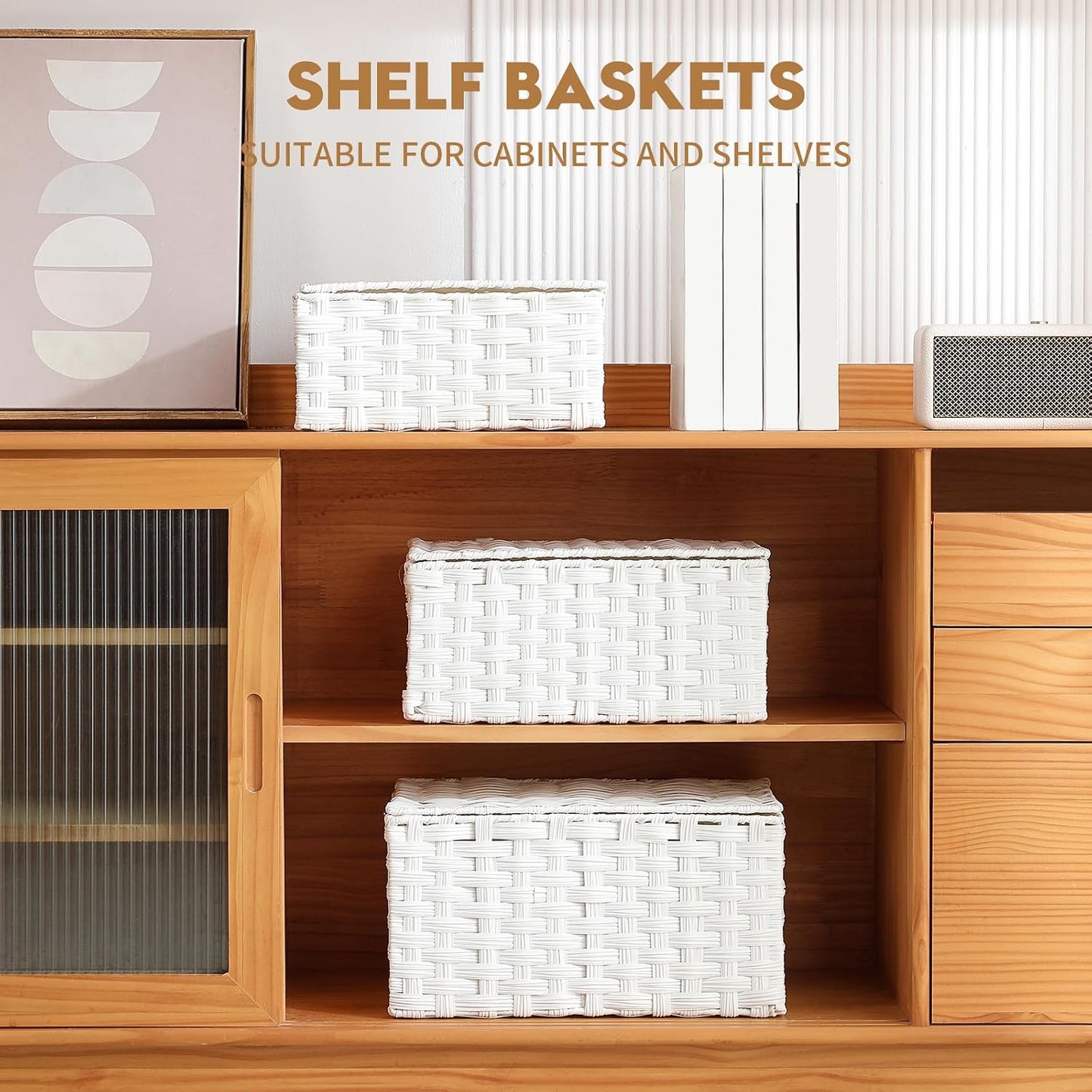 Woven Storage Bins / White
