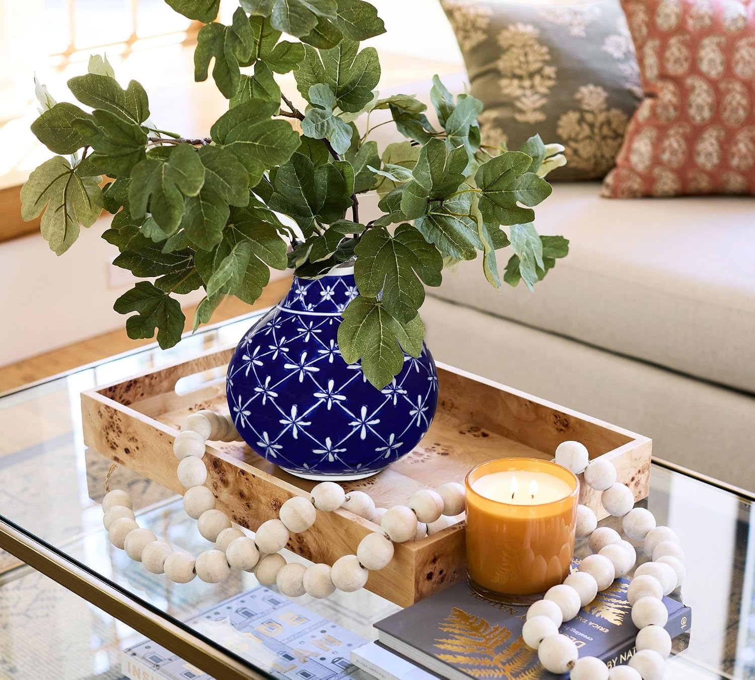 White Vase Porcelain Vases Small Chinoiserie Decor Ceramic Gifts Chinese Flower Vase / Blue