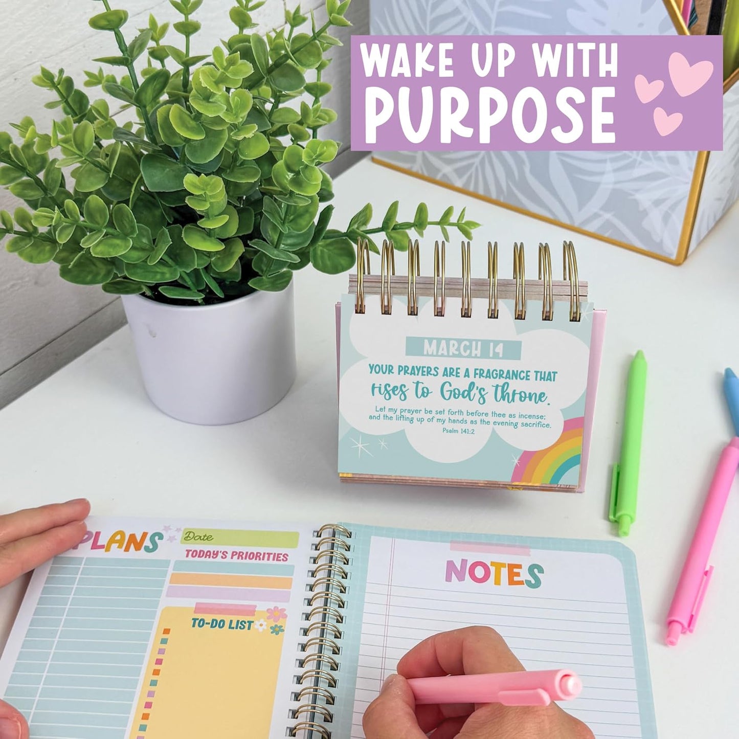 Daily Bible Verse Desk Flip Calendar 2026 - Daily Scripture Flip Calendar, Inspirational Desk Calendars 2026, Christian