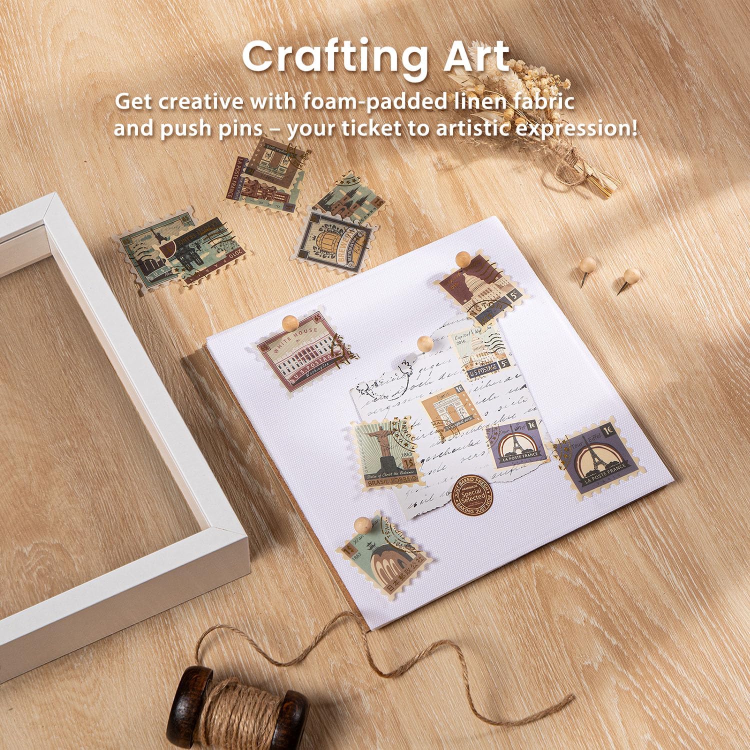 Califortree 12x16 Large Shadow Box Frame with Soft Linen Back - Metal Push Pins Included, Memory Shadow Box Display