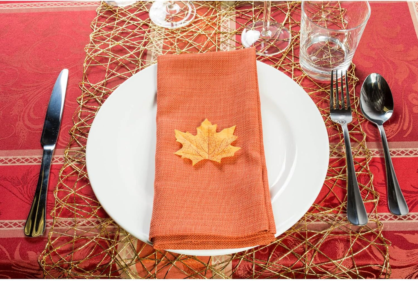 DII Variegated Tabletop Collection, Napkin Set, 20x20, Spice, 6 Piece