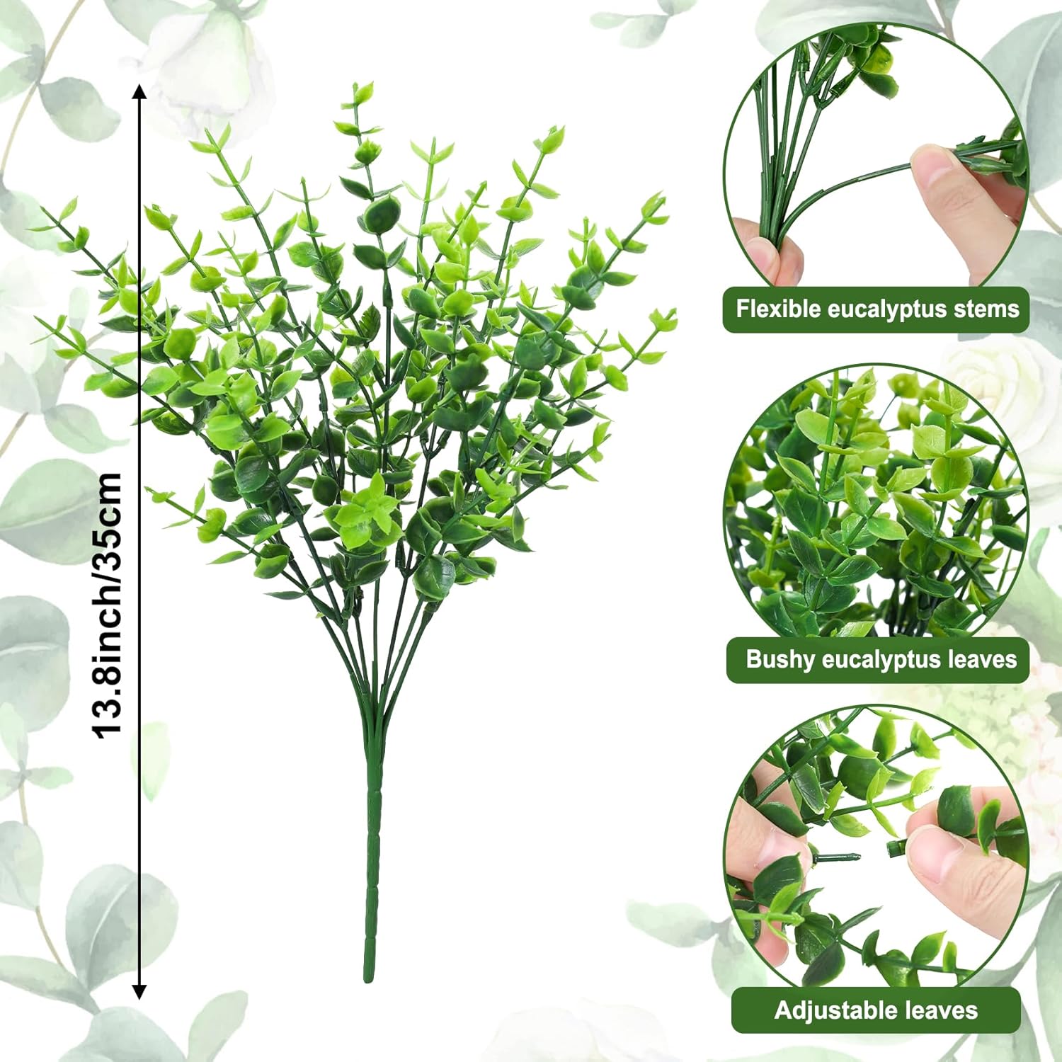 24 Bundles Greenery Artificial Plants Outdoors / Set of 24