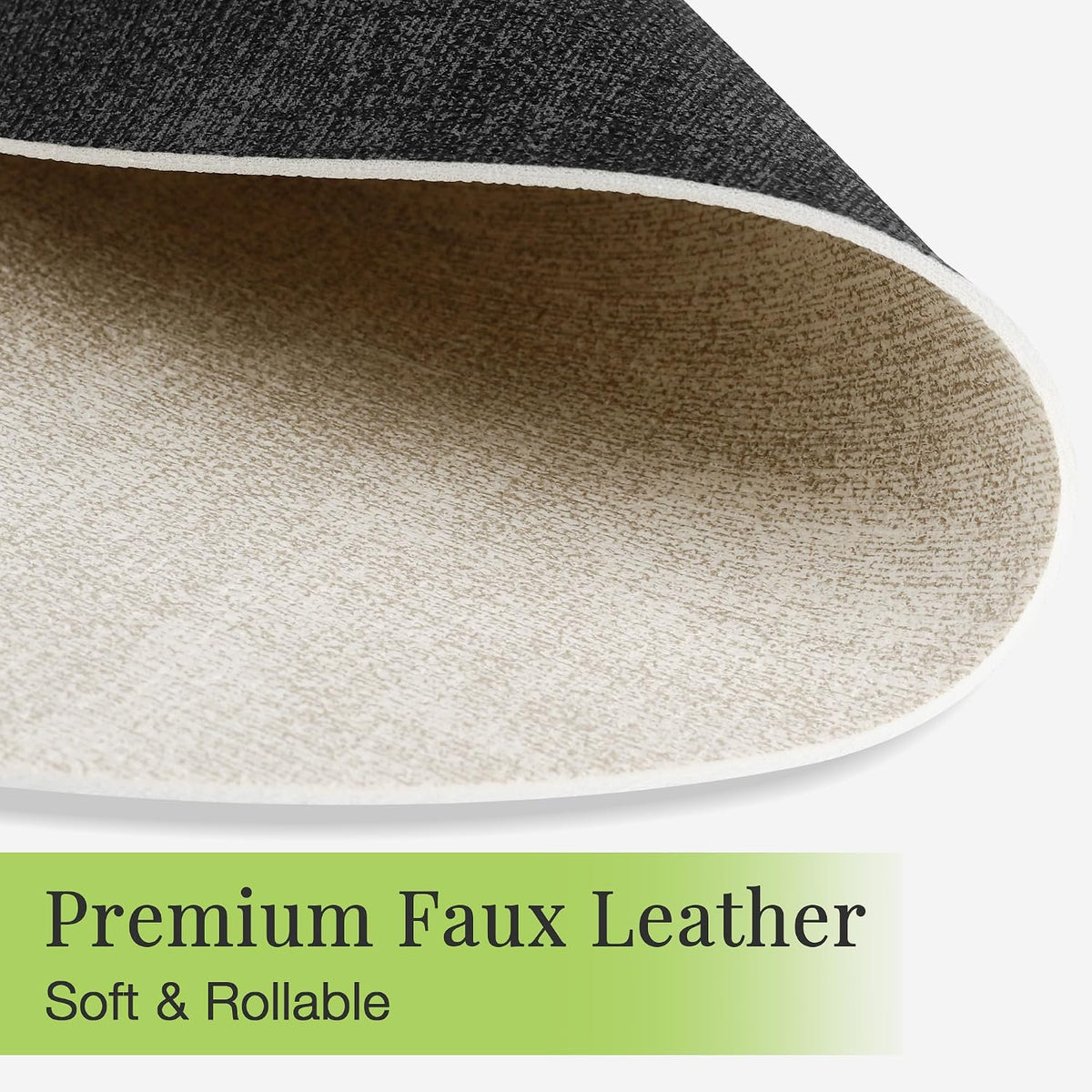 Fyvva Placemats Set of 12, 13" Round Reversible Faux Leather with Coasters | Wipeable & Waterproof Table Mats, Heat