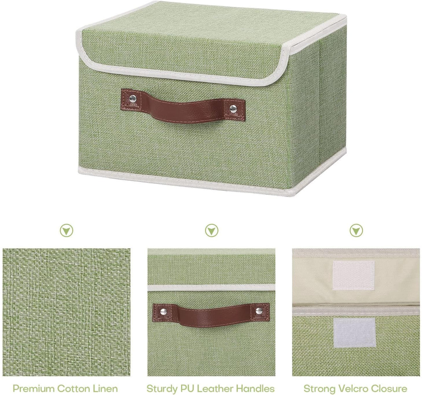 Storage Bin / Lid Storage Boxes / Small / Mint Green
