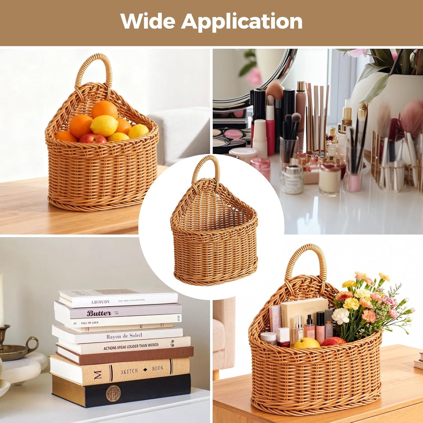 Kitchen Wall Basket / 7.48 x 7.09 x 4.33 / Set of 2