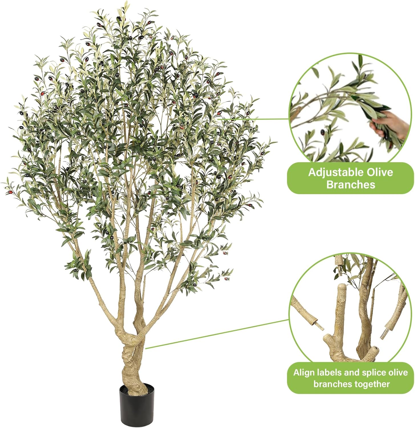Faux Olive Tree / 7ft / 7 Inch
