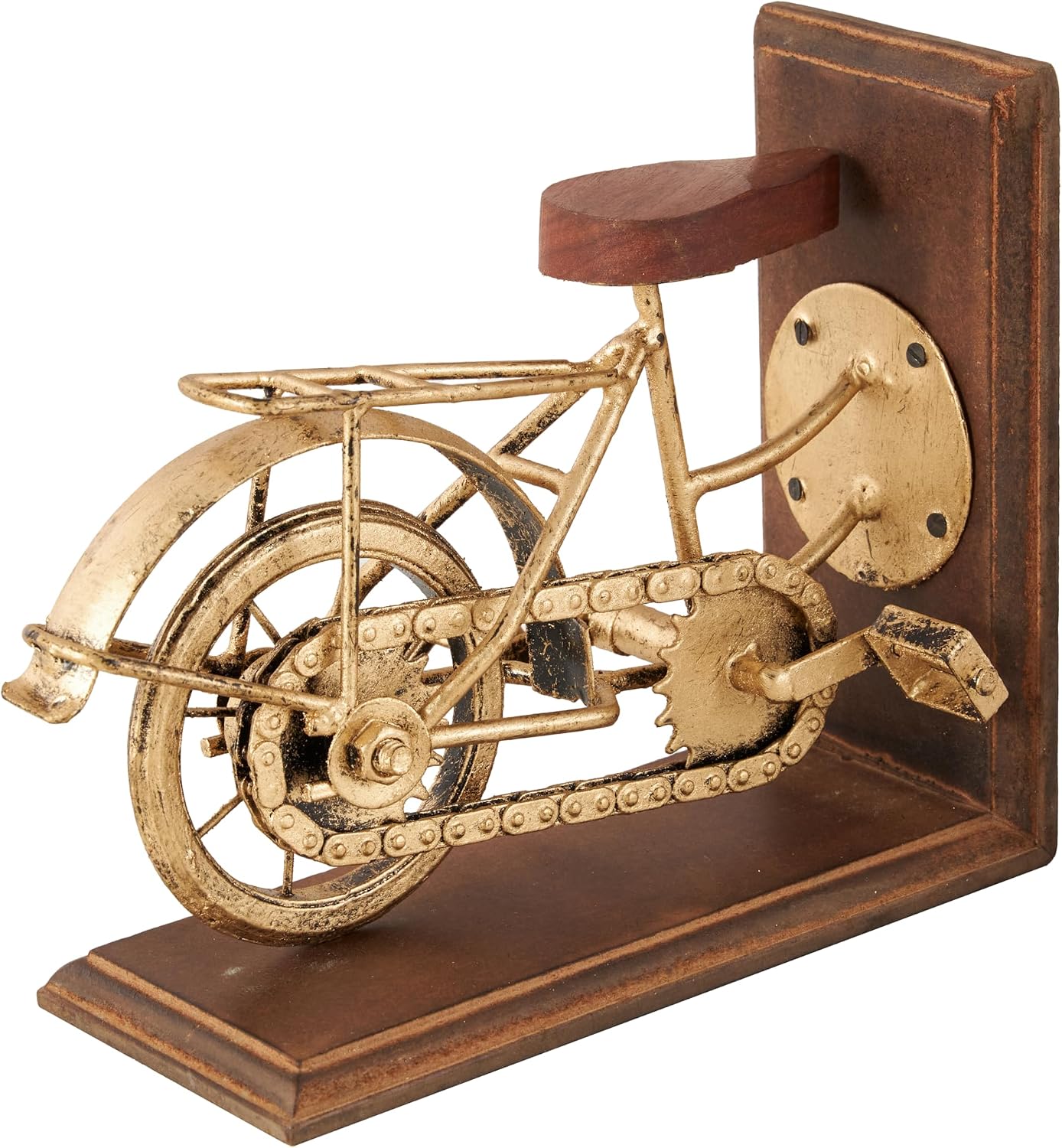 Wooden Bike Decorative Bookends Non Skid Bookends / 9 Inch / Set of 2