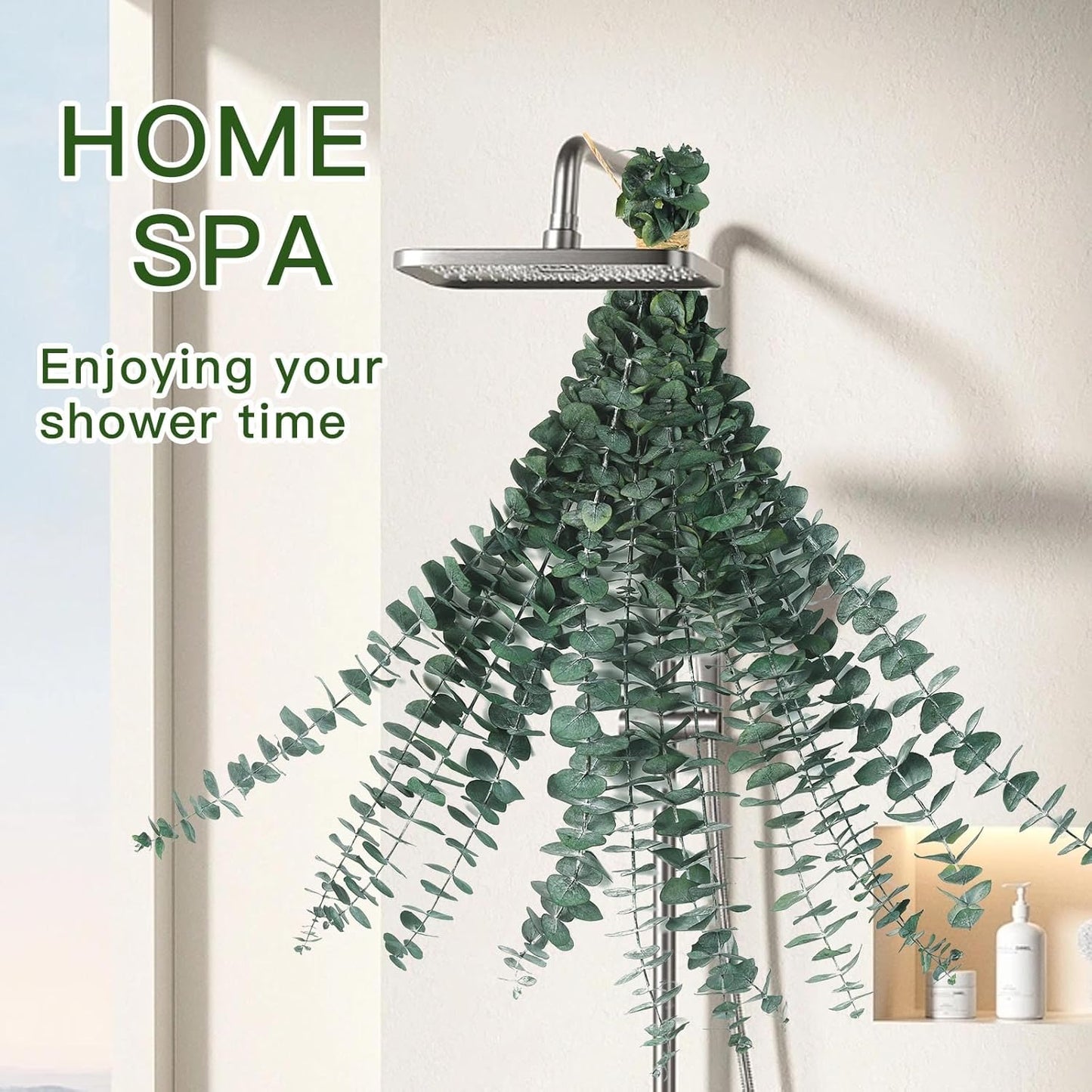 17'' Natural Real Live Greenery Eucalyptus Leaves Branches Hanging Shower / Green / Set of 20