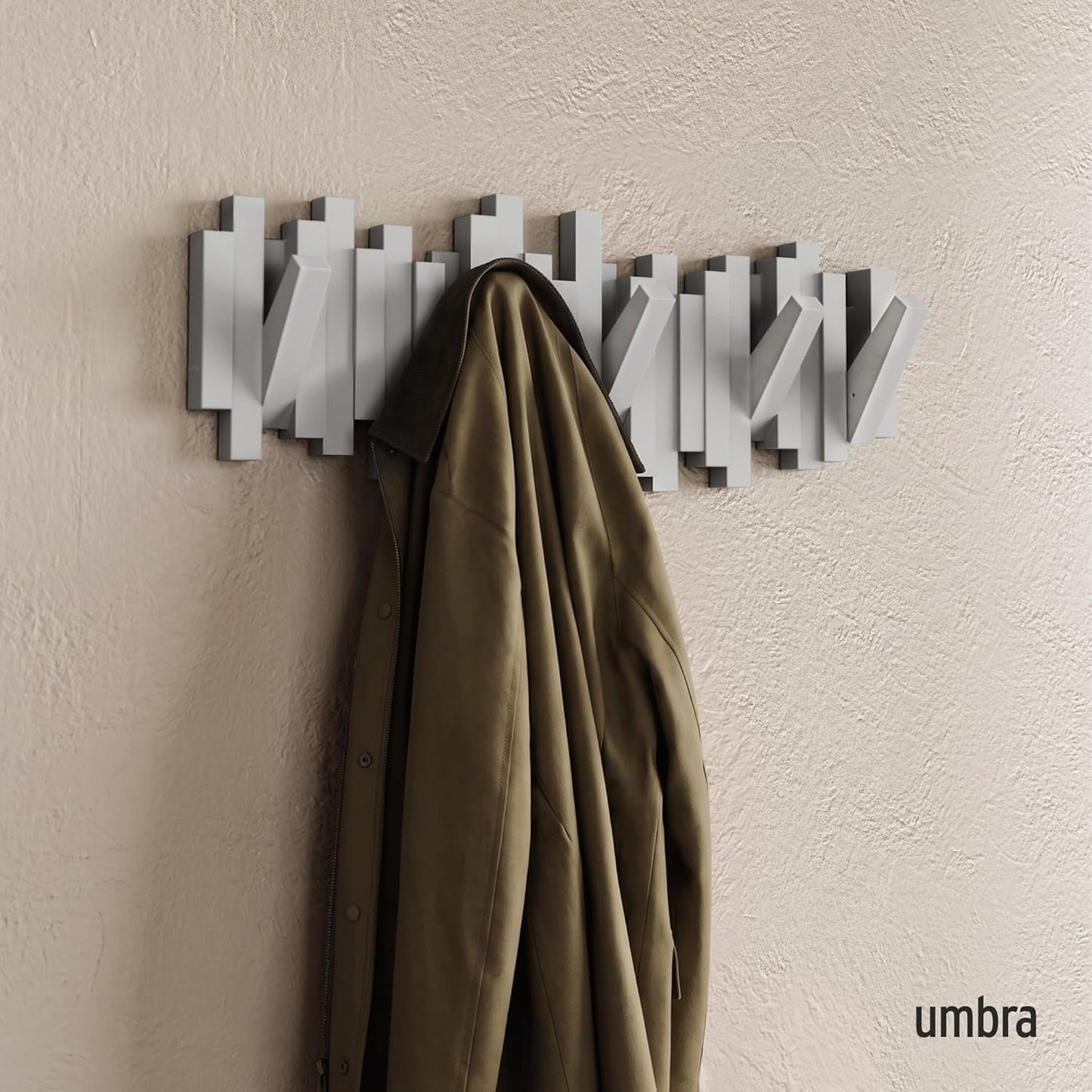 Space-Saving Storage Organizer / Gray / 5-hook