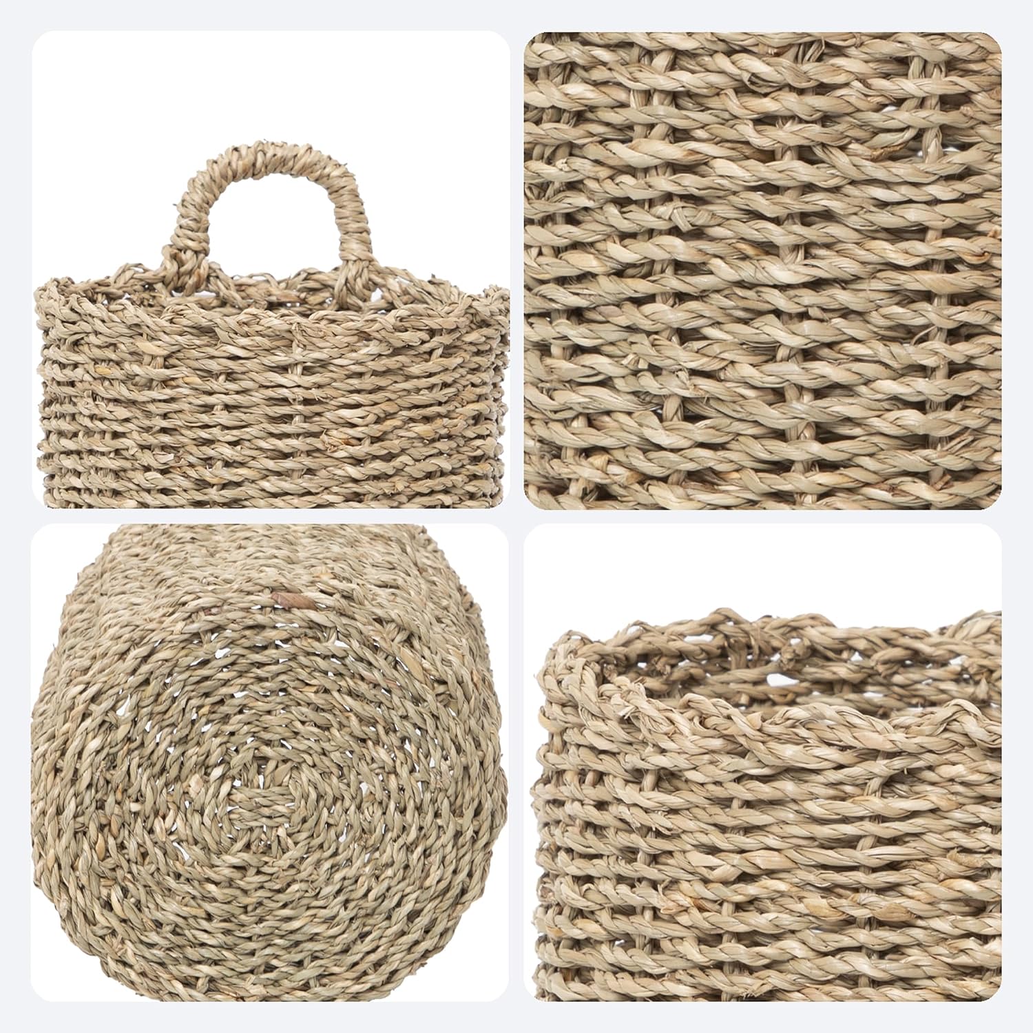 Seagrass Hanging front door decor Wall Basket