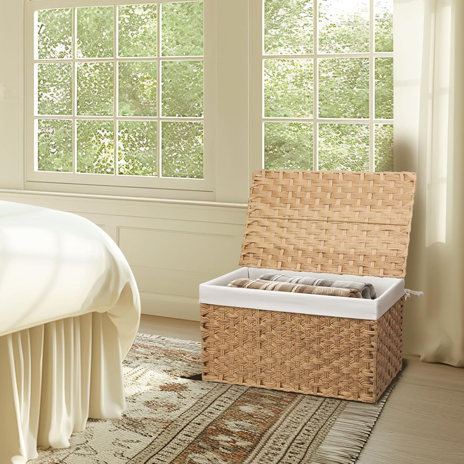 Woven Storage Bin / 13.4 x 21.9 x 13.4 / 65l: Inches / Natural