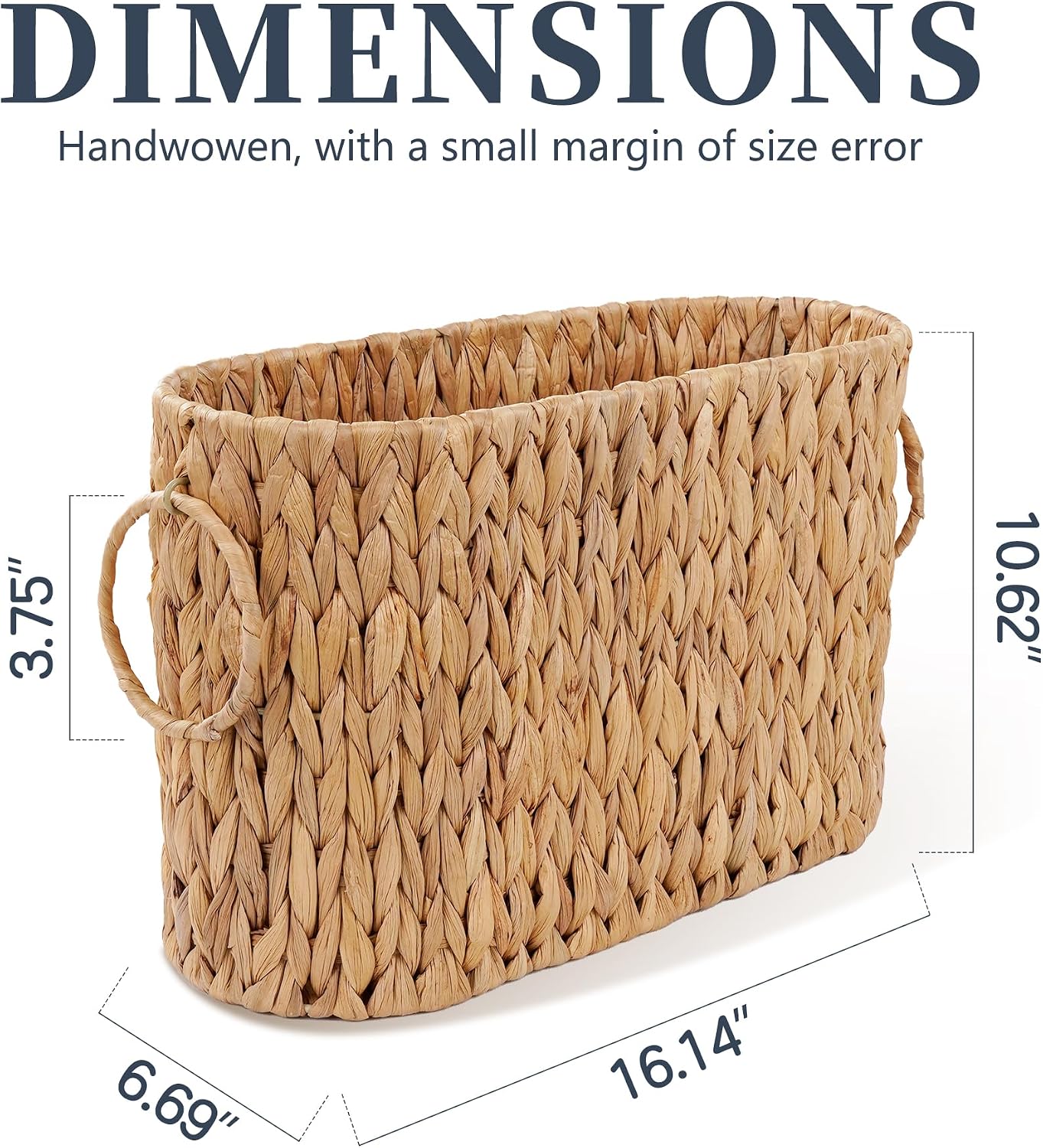 Wicker Basket / Toilet Paper Storage Basket / Natural Water Hyacinth