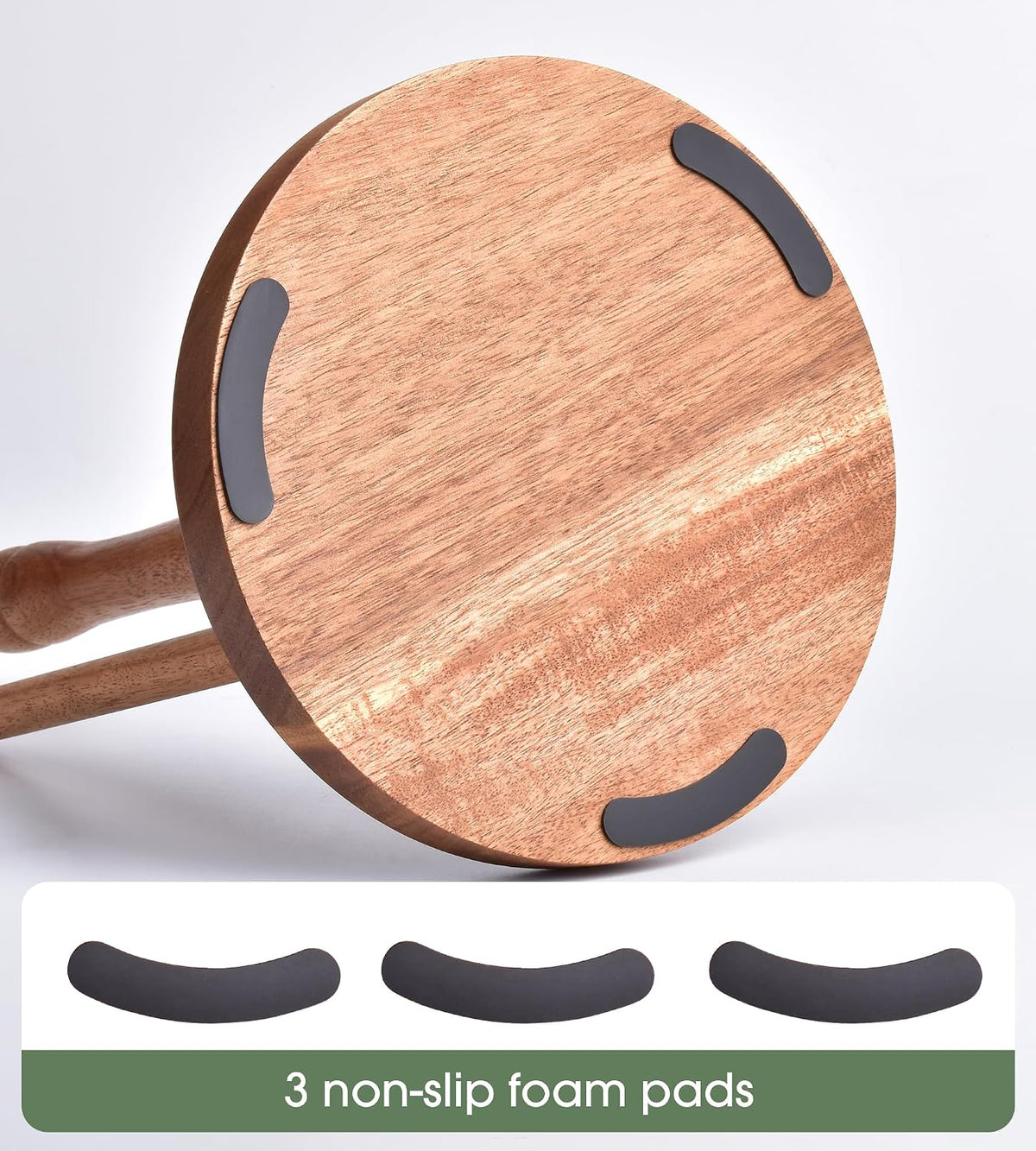 Farmhouse Acacia Wood Paper Towel Holder Countertop, Weighted Base for Kitchen & Bathroom, One-Handed Operation, Wooden