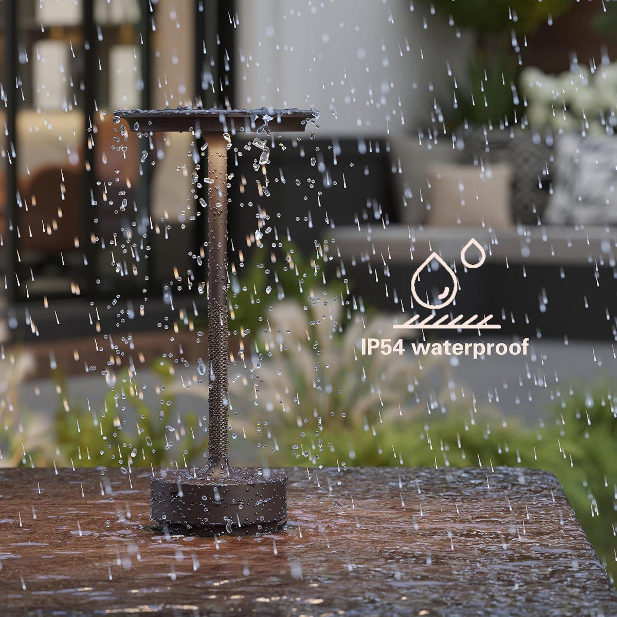 Cordless Table Lamp,USB Portable Rechargeable 5000mAh | Outdoor LED Table Light,3 Levels of Brightness Infinitely Touch