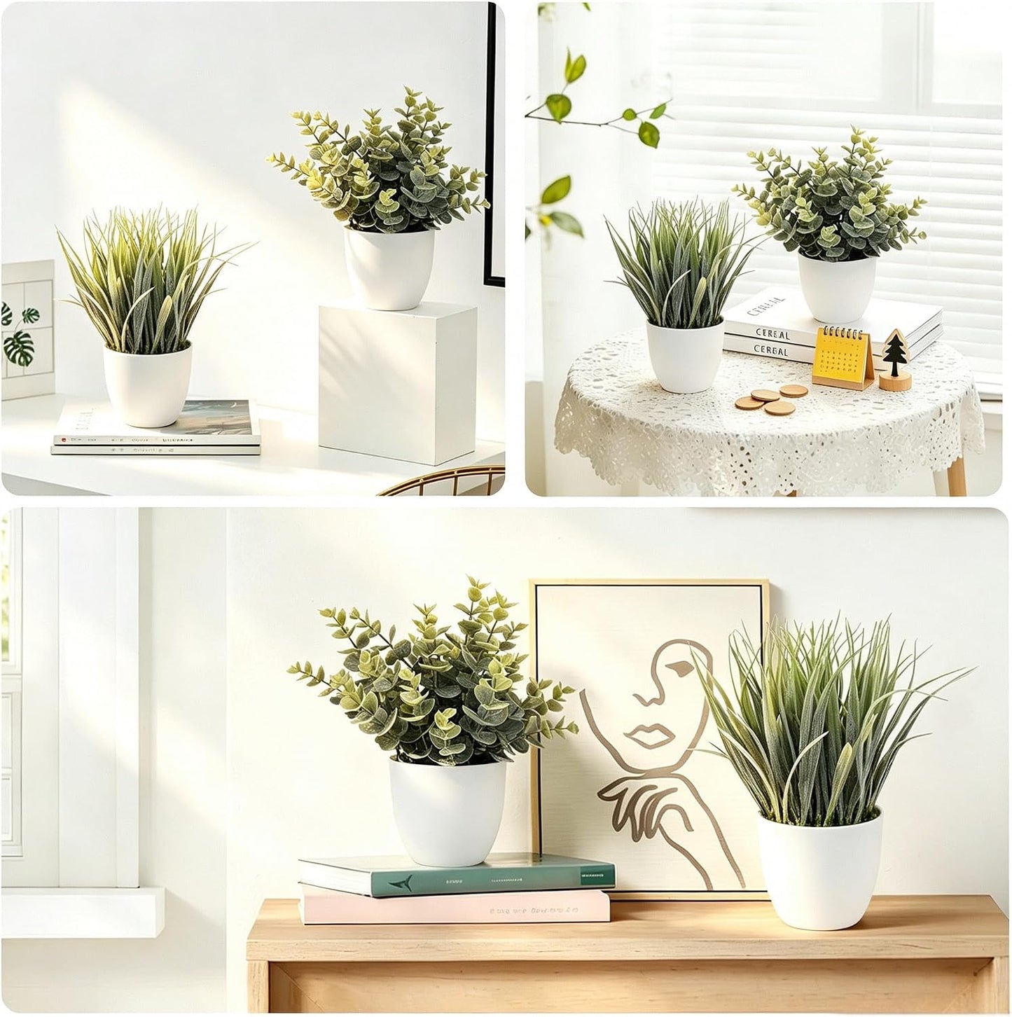 Faux Plants Indoor / Set of 2