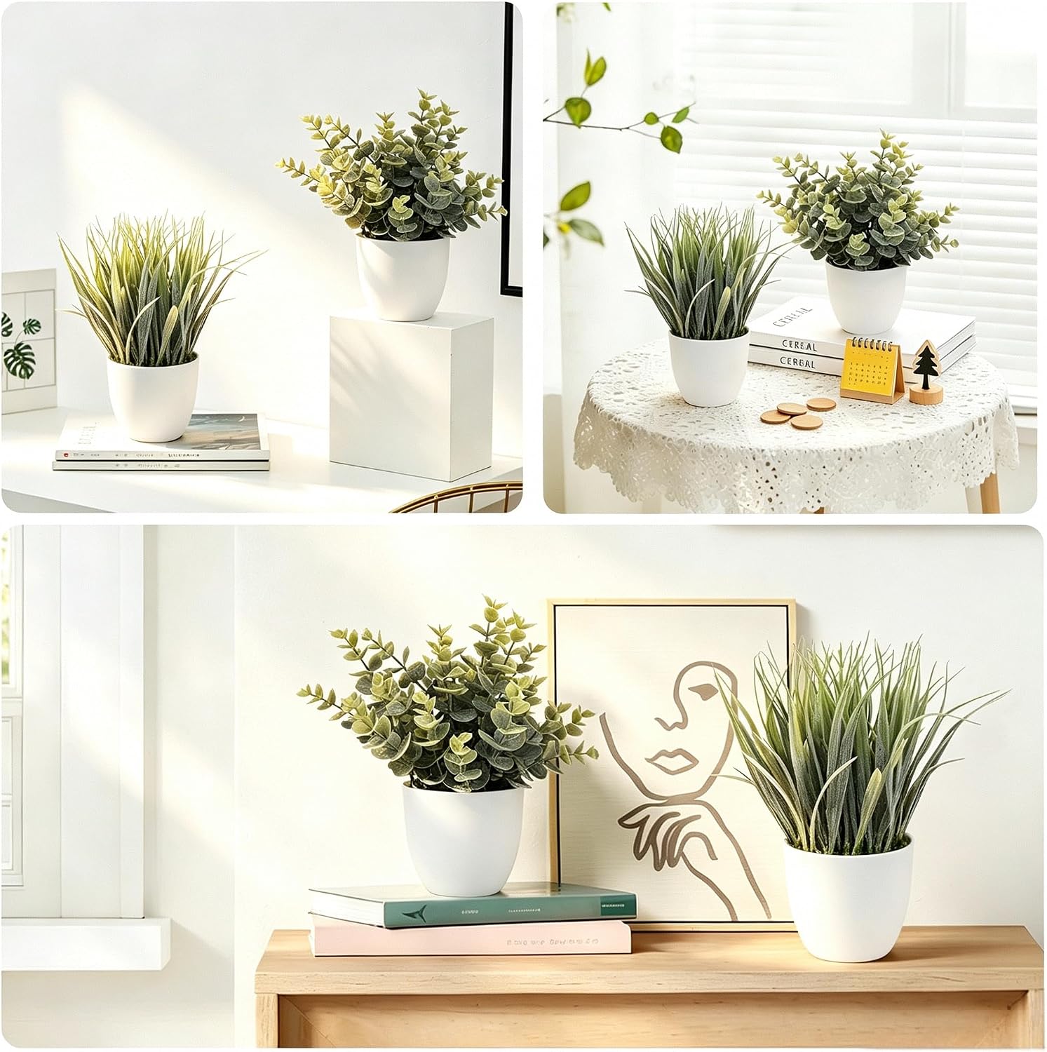 Faux Plants Indoor / Set of 2