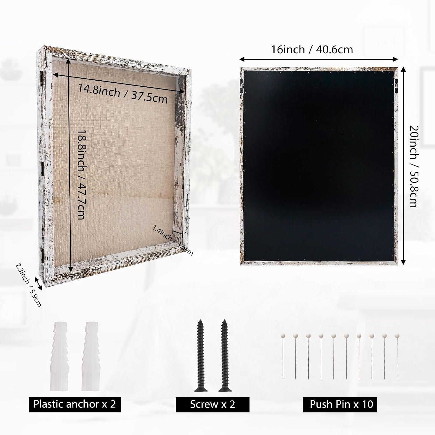 16x20 Wedding Bouquet Shadow Box Display Case,White | Large Shadow Box Display Case with Glass Window,Metal Lock