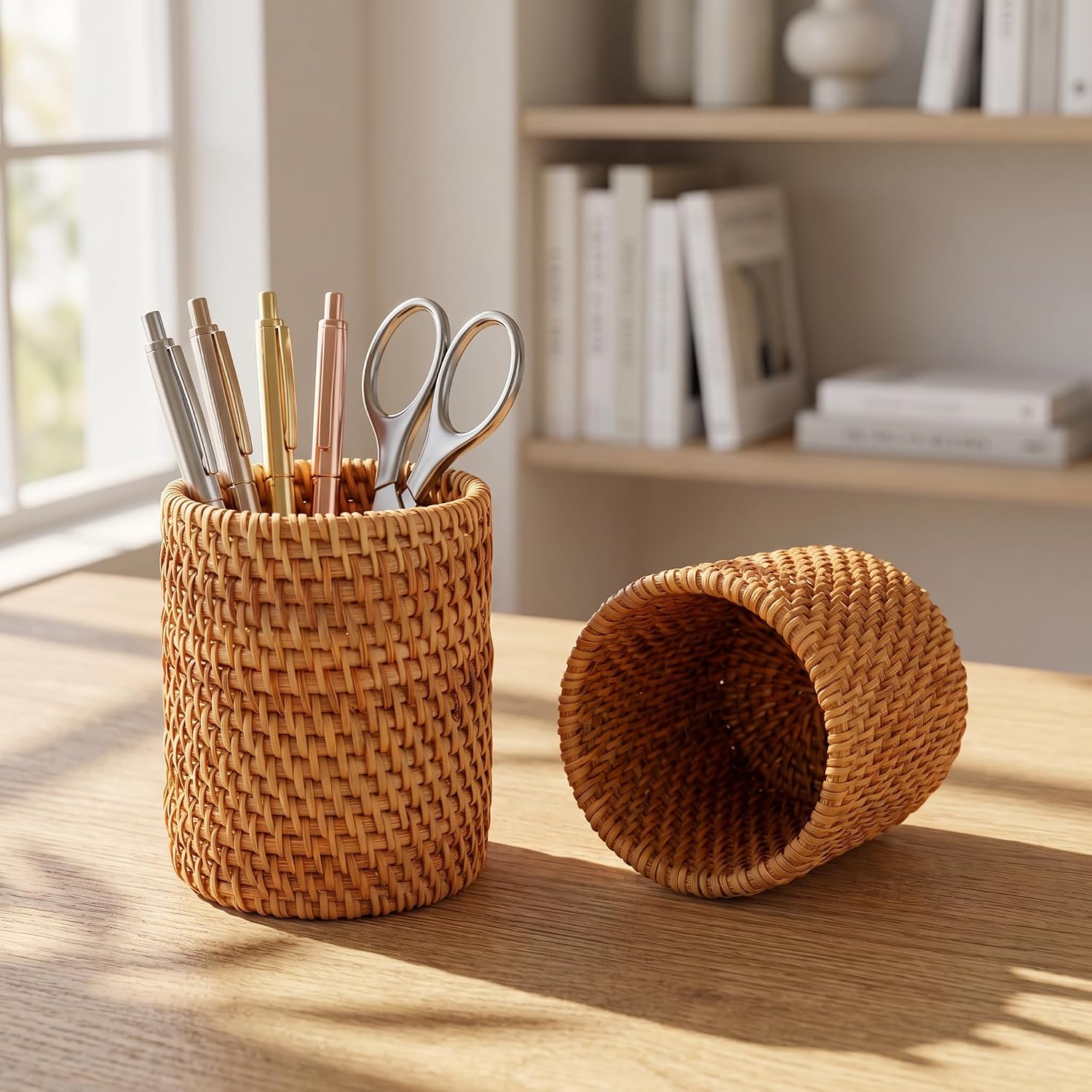 Rattan Pencil Holder / Set of 2
