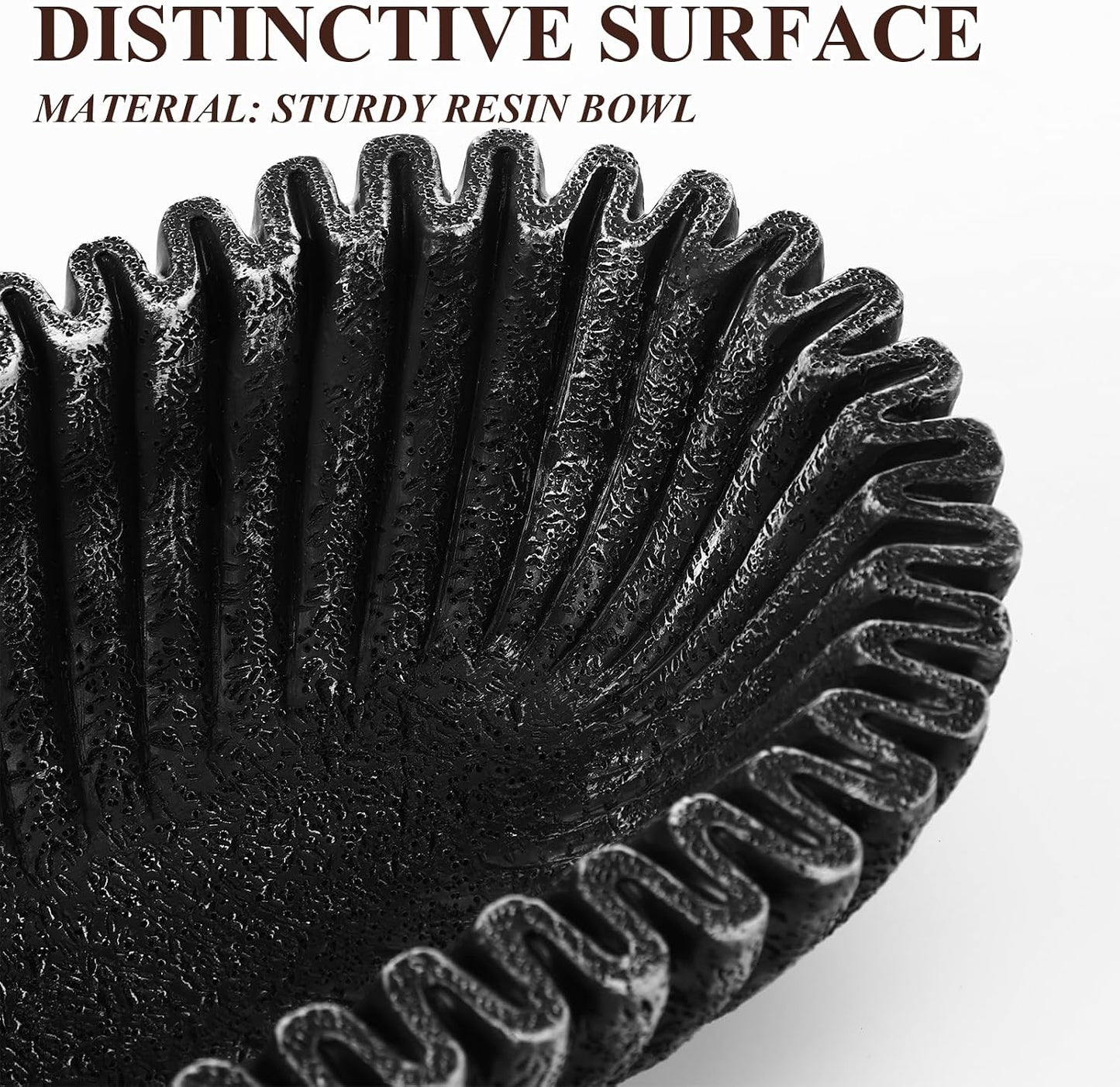 Large Decorative Bowl / Black / Oval