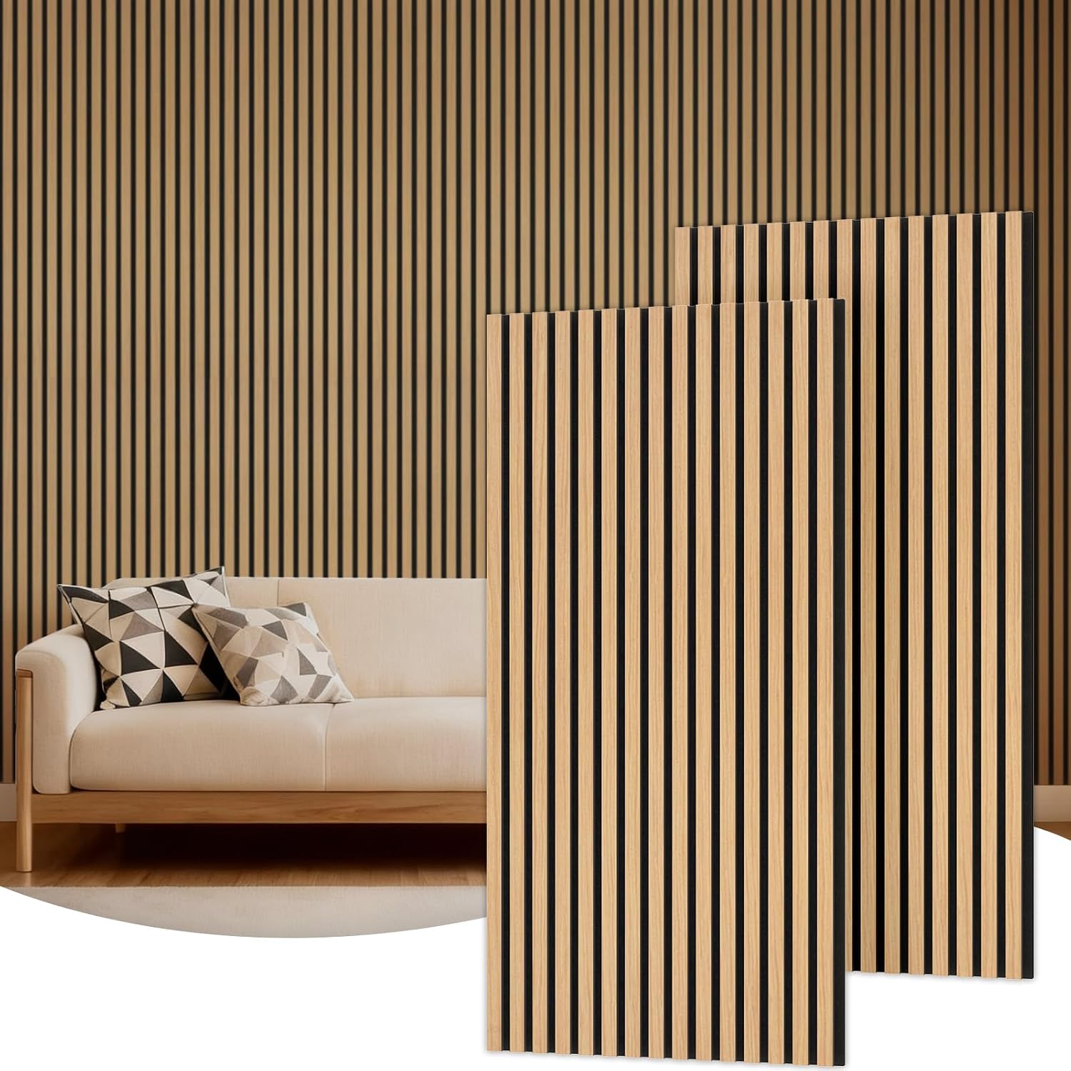 TONOR Wood Wall Panels for Interior Wall Decor-2 Pack 47.2" x 23.6"