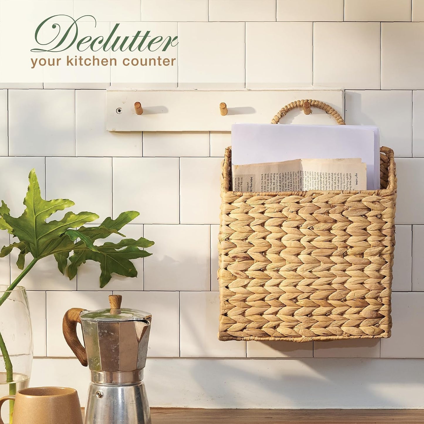 Woven Wall Baskets for Storage / Natural / Set of 2