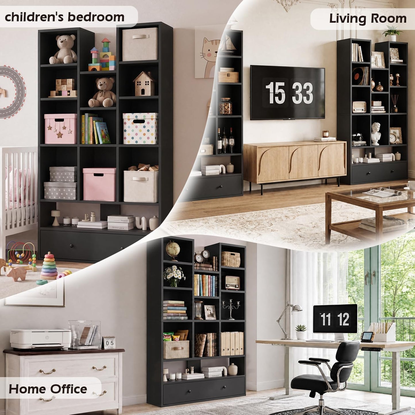 11 Storage Cubes / Black