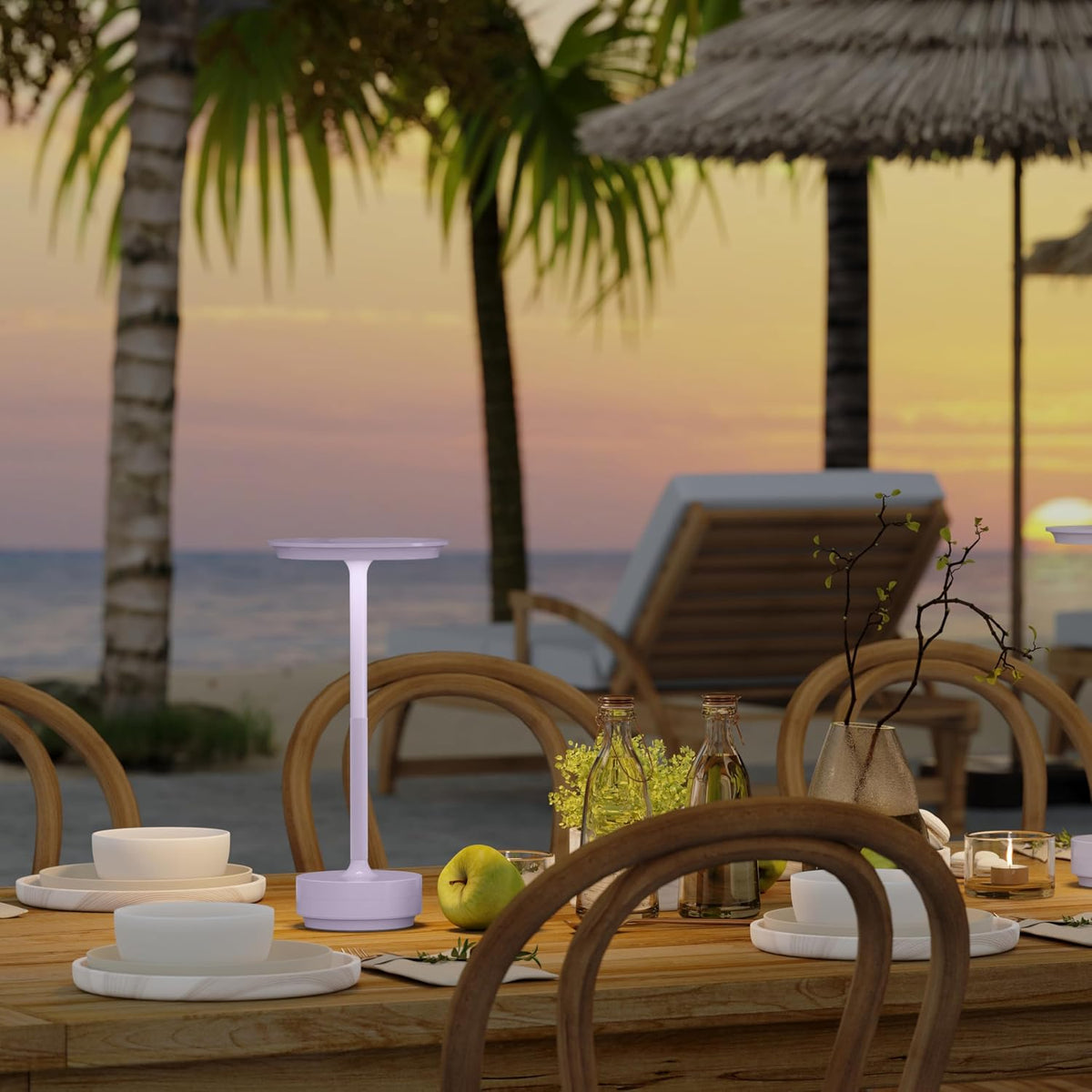 LED Rechargeable Cordless Table Lamp 2P Light Portable Lights | | Battery Operated 3 Levels Brightness IP54 Waterproof