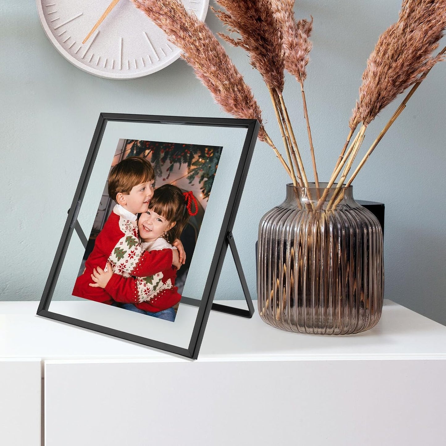 Metal Picture Frames / 8 x 10 / Vertical / Matte Black / Set of 2