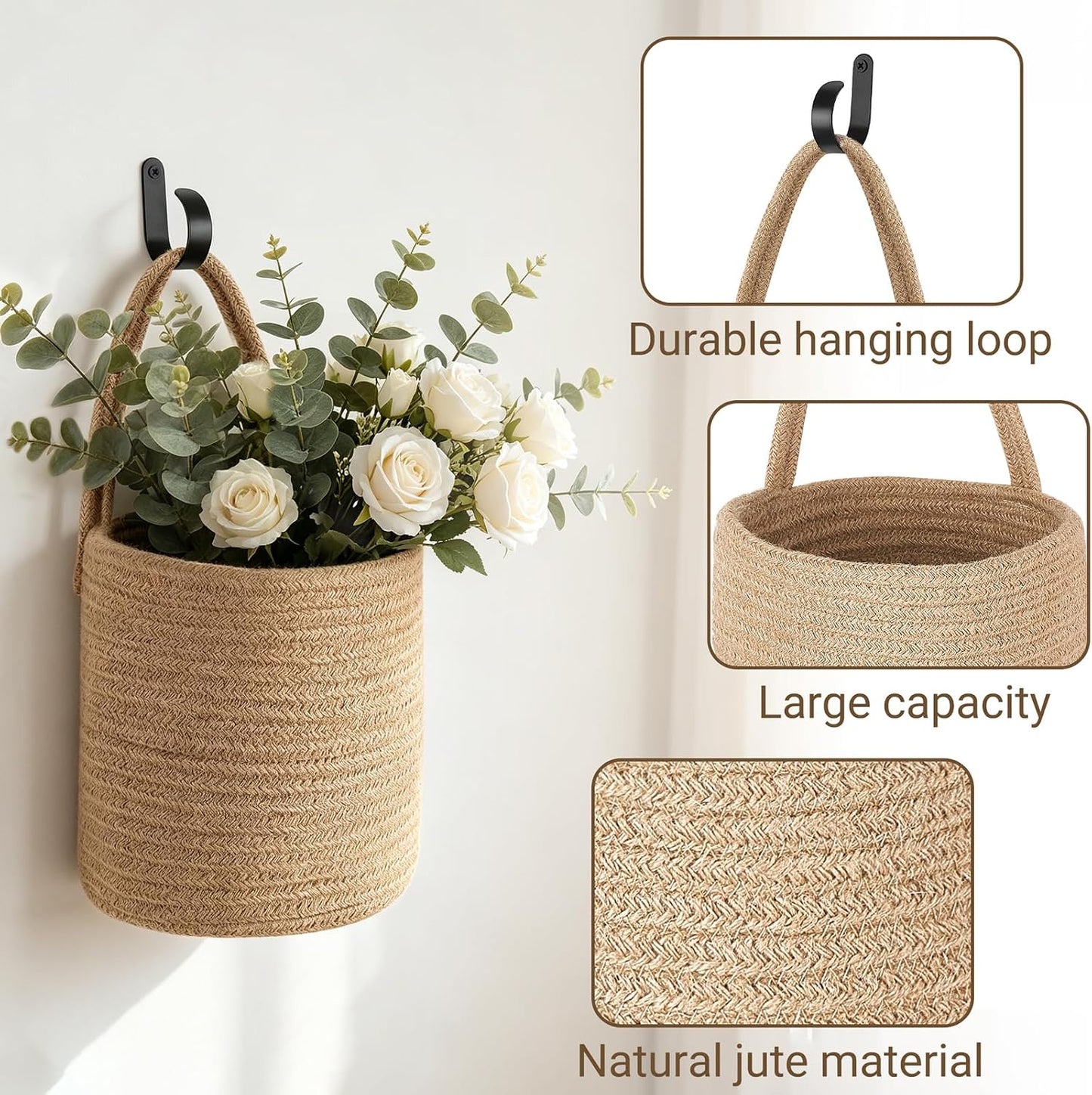 Hanging Wall Baskets / Set of 3