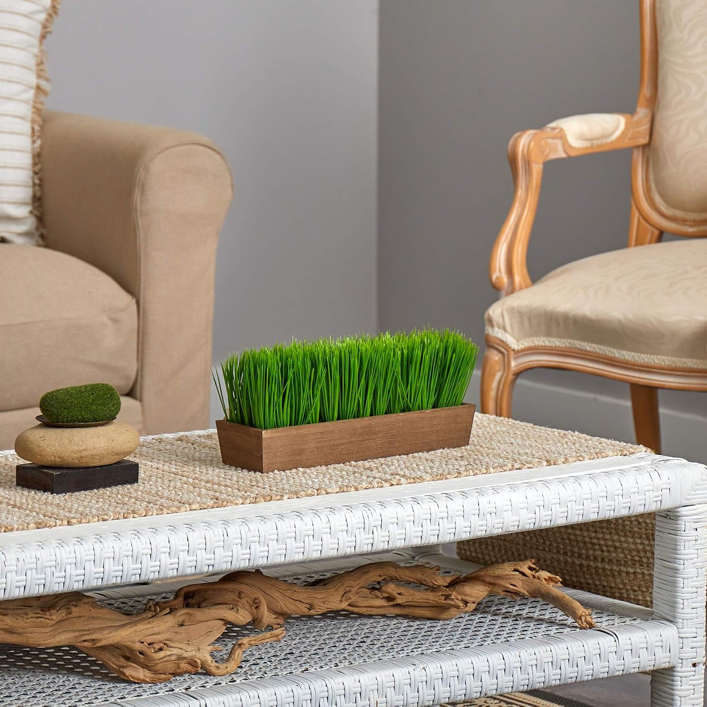 . Grass Artificial Plant in Decorative Planter / 12 Inch
