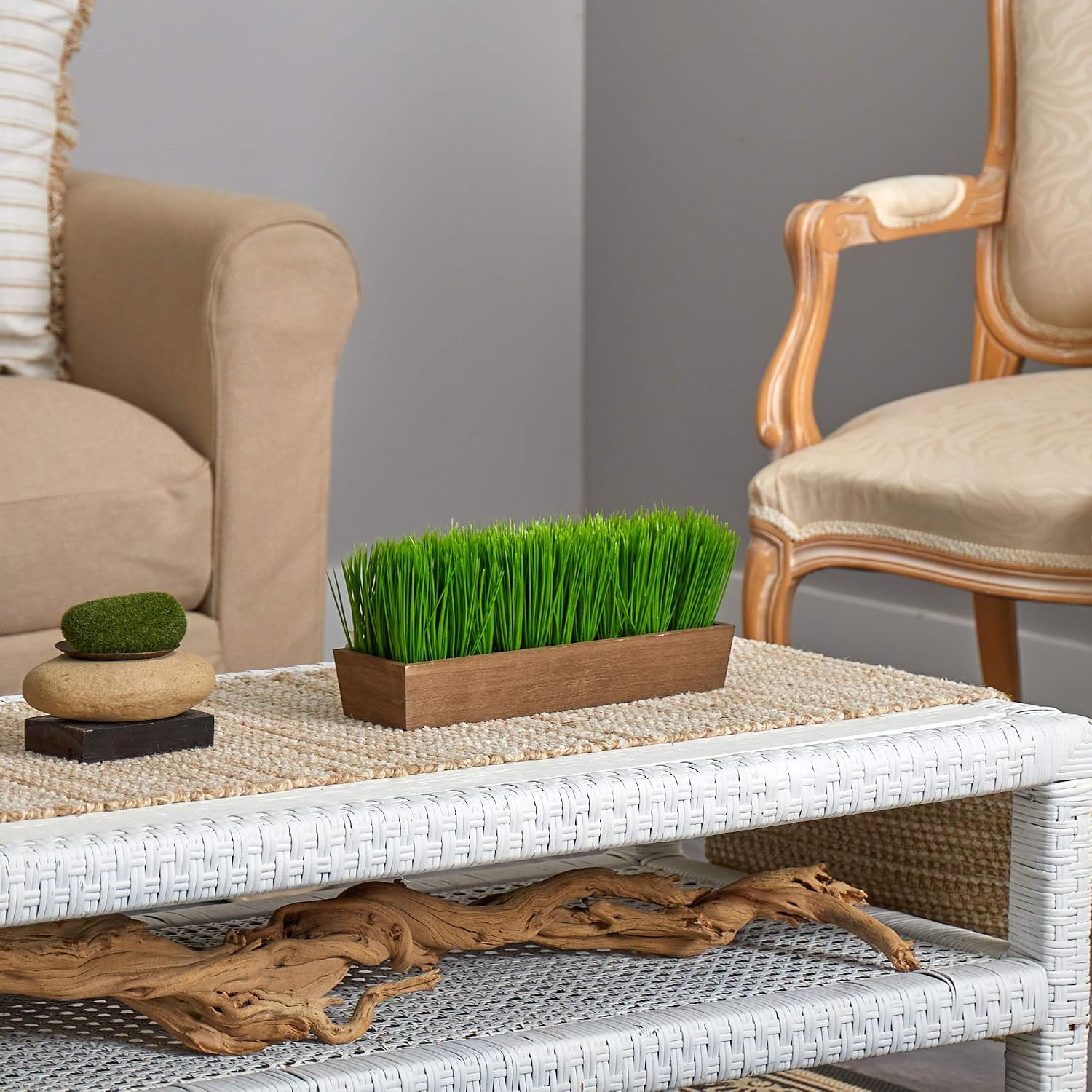 . Grass Artificial Plant in Decorative Planter / 12 Inch