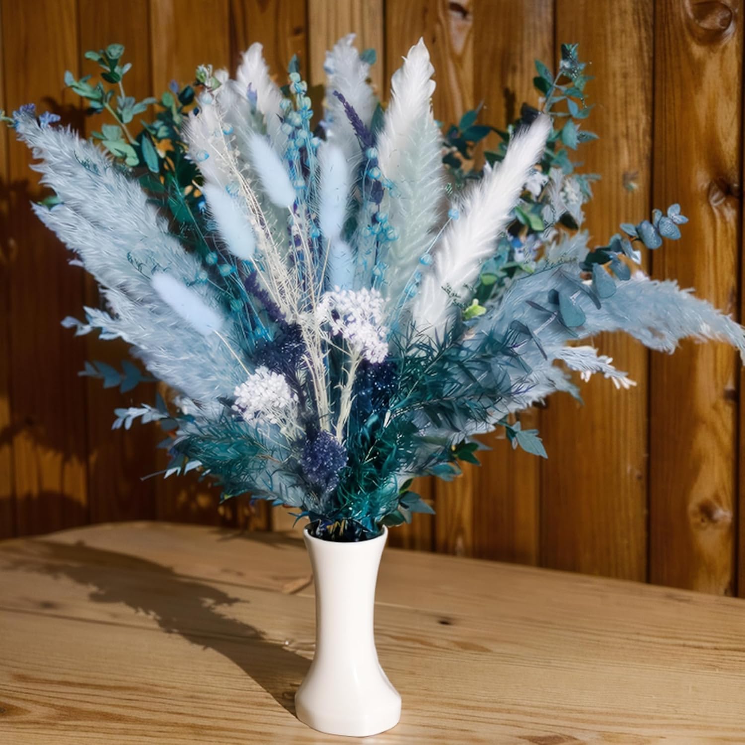 Pampas Grass Decor Dried Flowers / CH655 / Blue