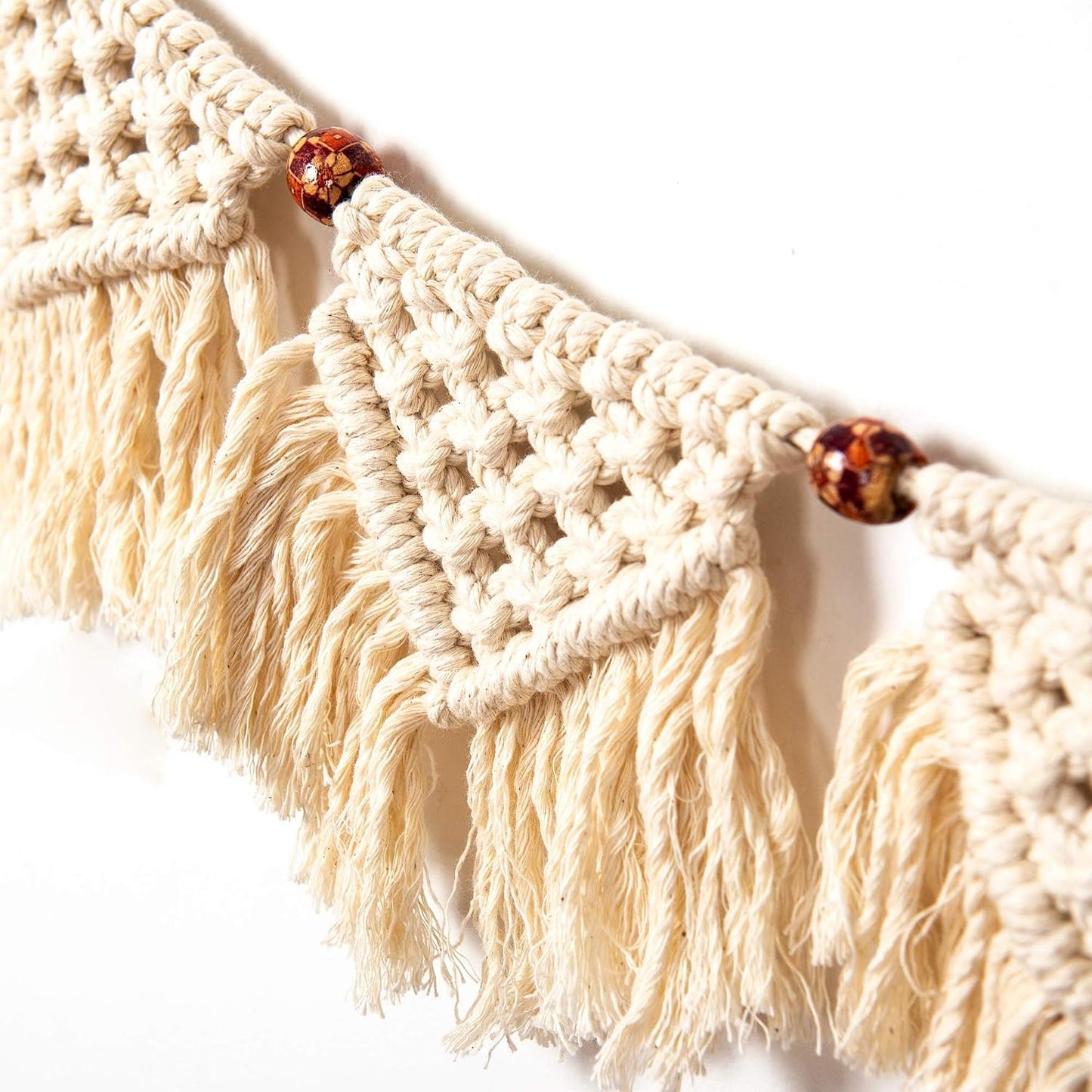 Boho Tassel Garland Wall Hanging Handmade Cotton Bohemian Banner Home Decor