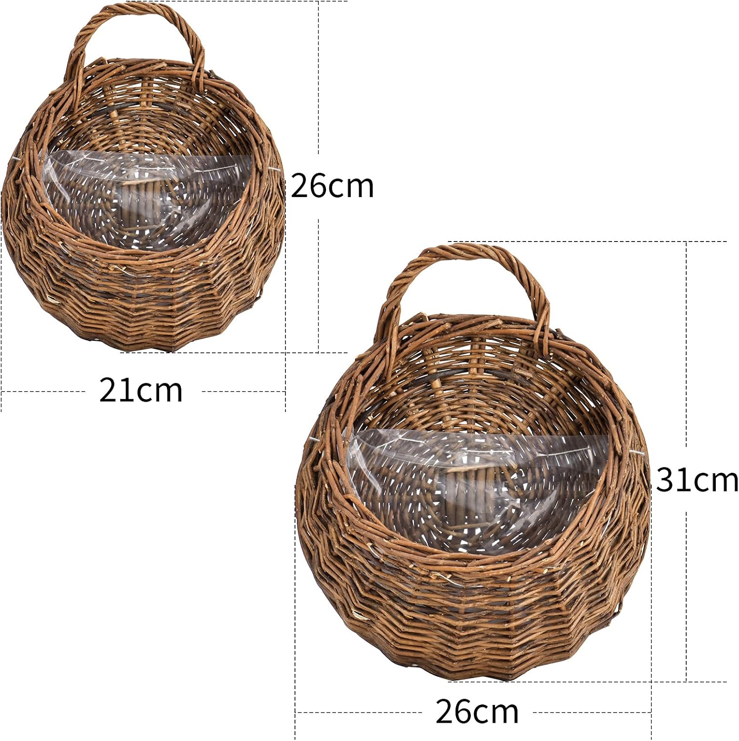 Wicker Handed Storage Basket / Medium / Natural