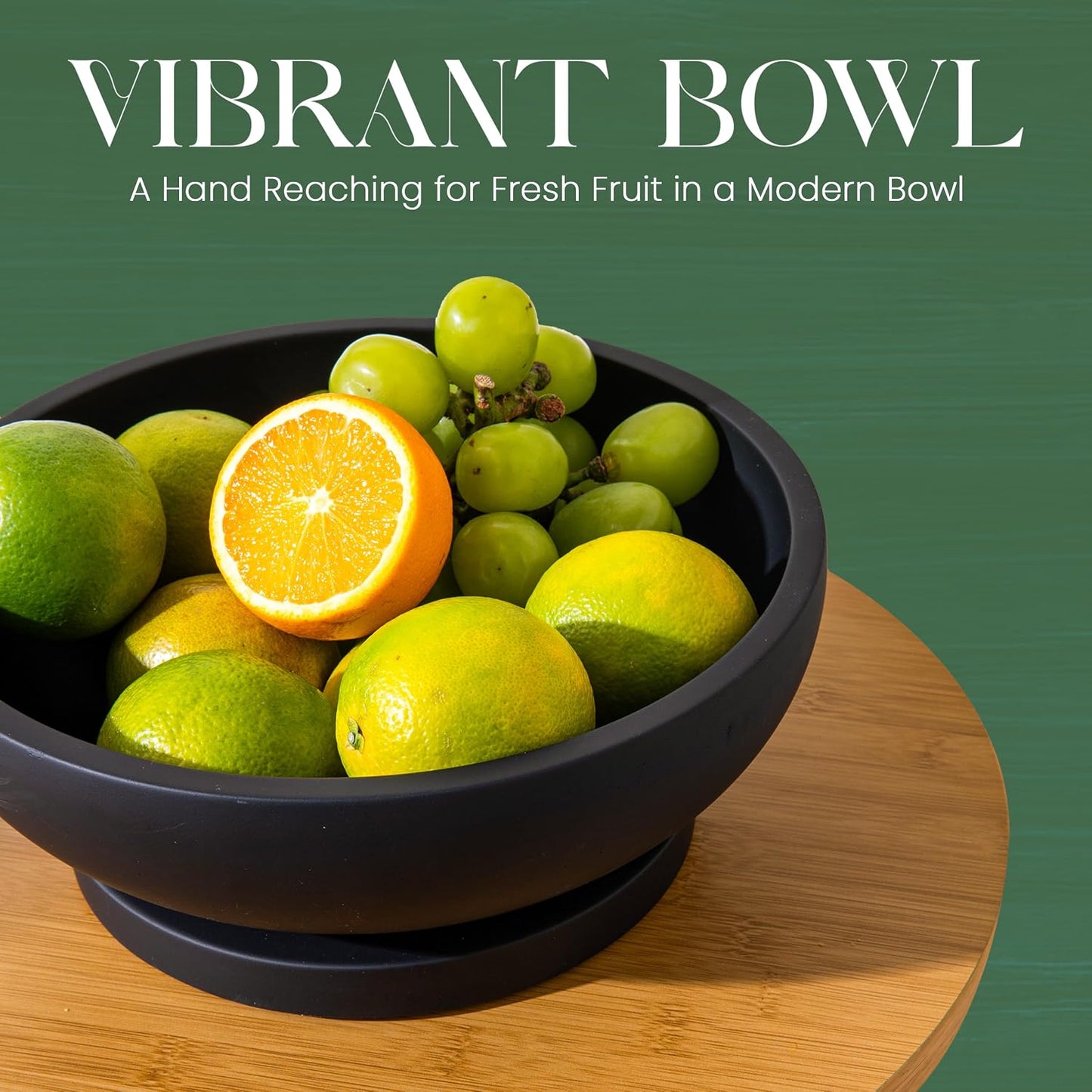 Elegant Pedestal Bowl / Black