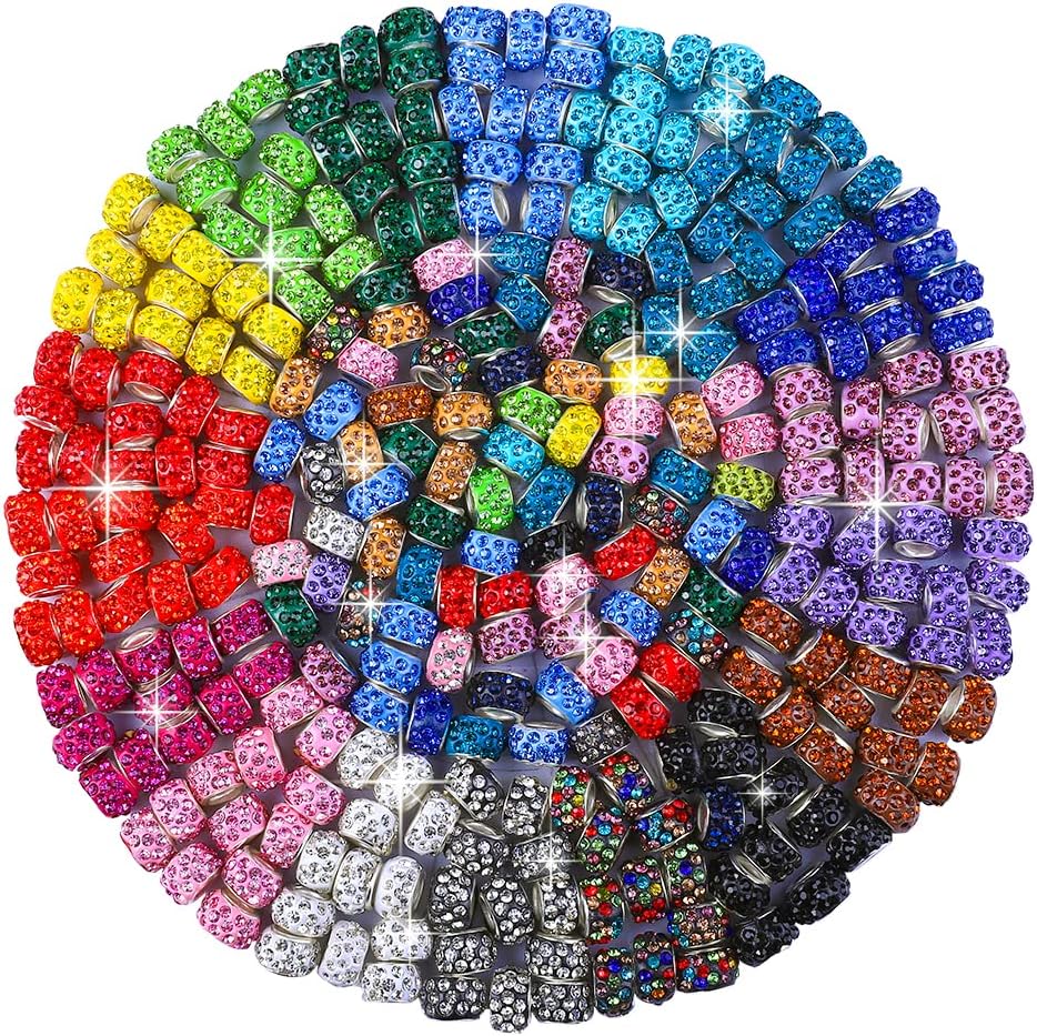 Colorful Glass Charm Beads Set / Mixed Pack By Color / Set of 216