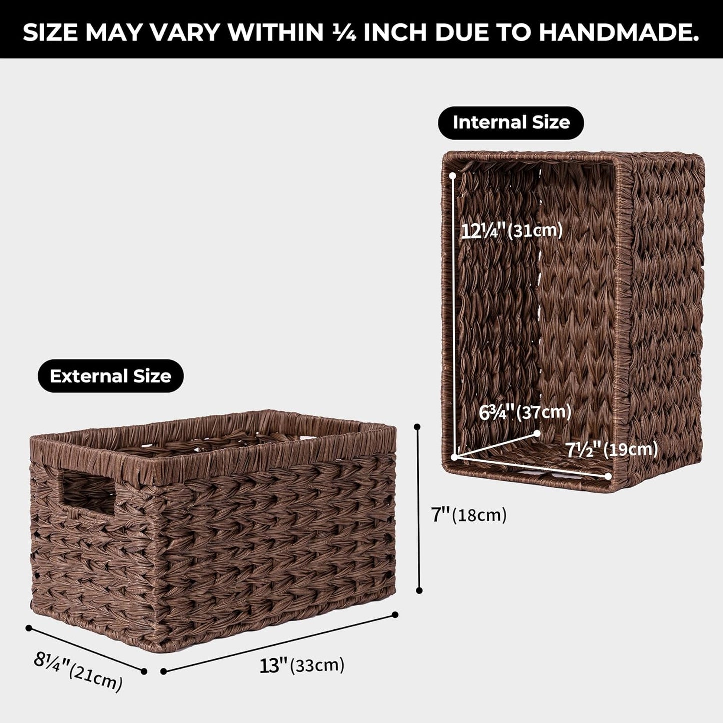 Wicker Storage Baskets / Brown