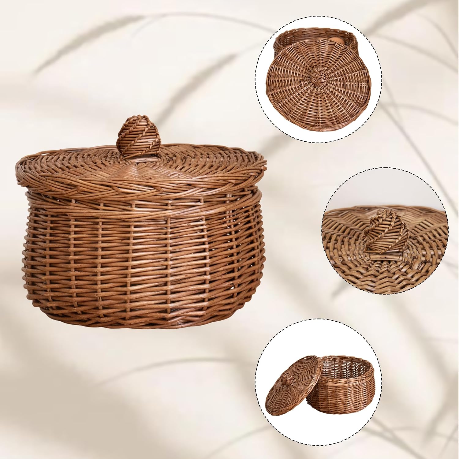 Handwoven Wicker Egg Basket