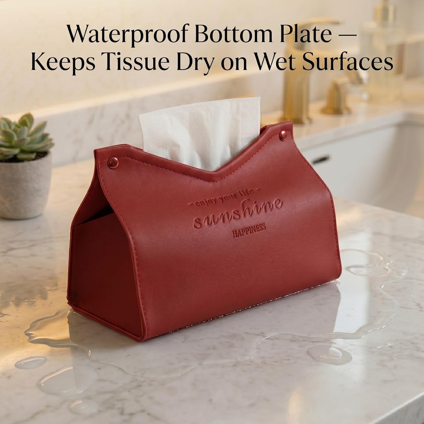 Tissue Box Cover Rectangle / 03- Yellow