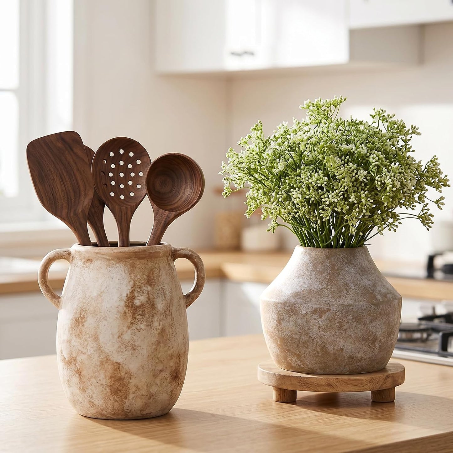 Ceramic Flower Vase / 1-terracotta/7.9 / 7.9 Inch