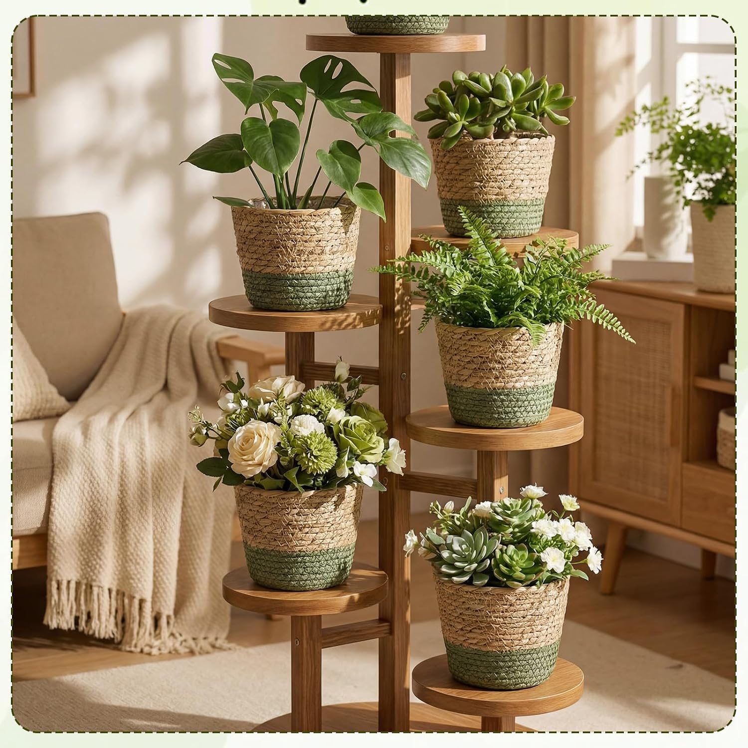 Wicker Plant Basket Bulk / Small / Farmhouse / Set of 12