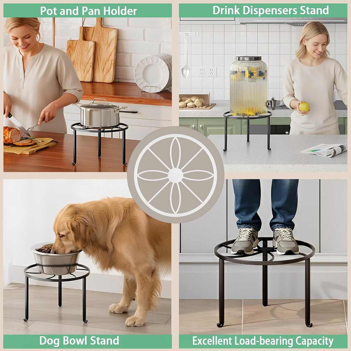 5 Pack Heavy Duty Metal Plant Stand, Anti-Rust Flower Pot Holder for Indoor Outdoor Garden Patio