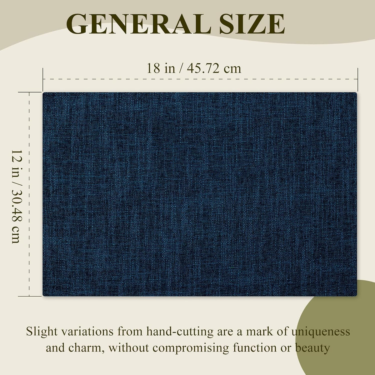 KXN Placemats Set of 8, Dual-Layer Thickened Faux Linen Table Mats, Heat Resistant & Wrinkle-Free, Machine Washable
