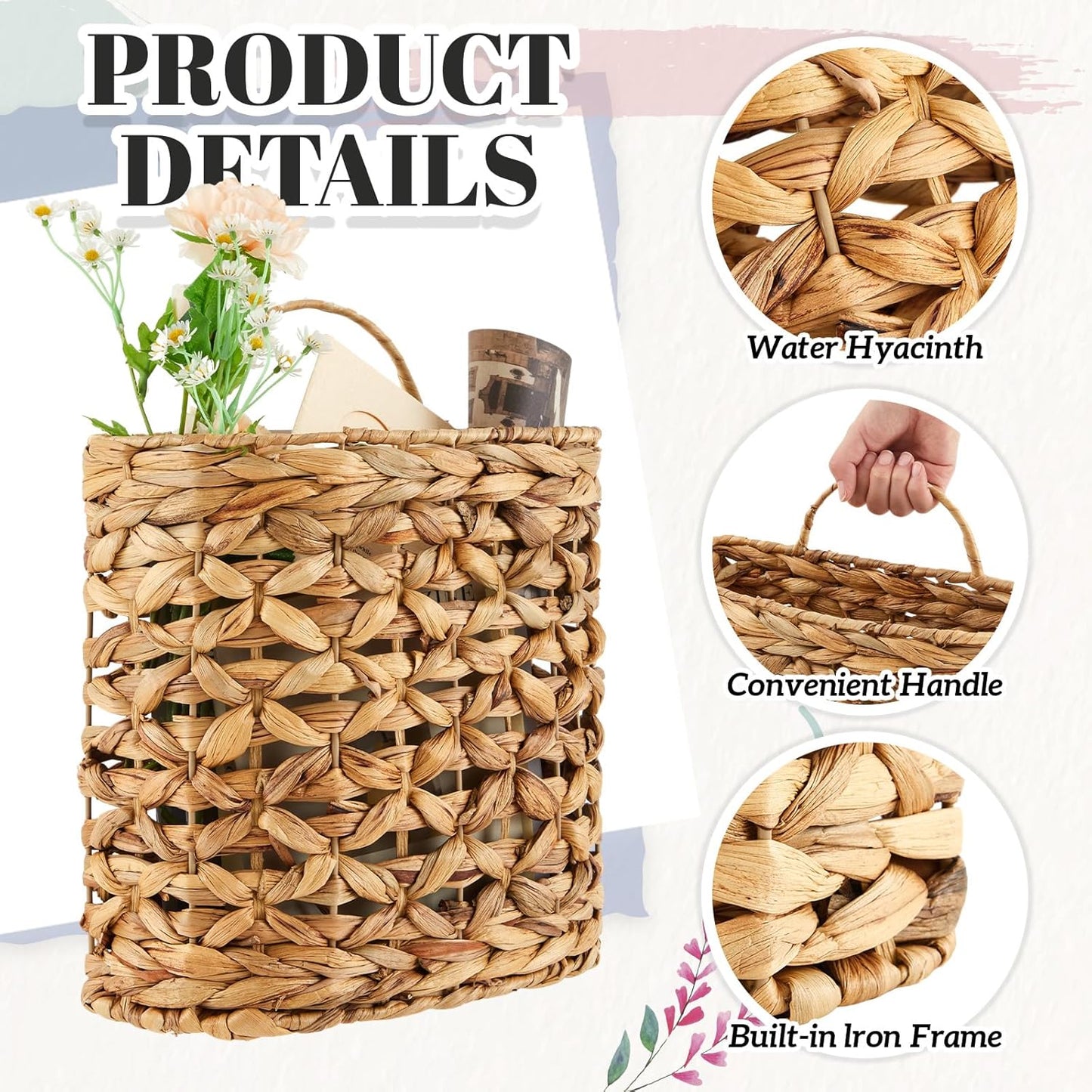 Wicker Decorative Baskets / Rustic / Natural / Set of 2