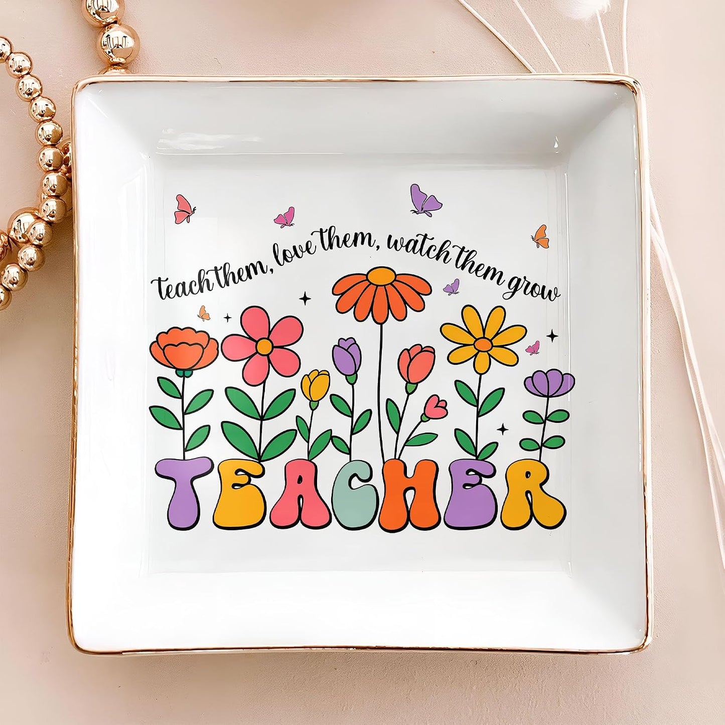 Floral 4" Jewelry Dish / Teacher