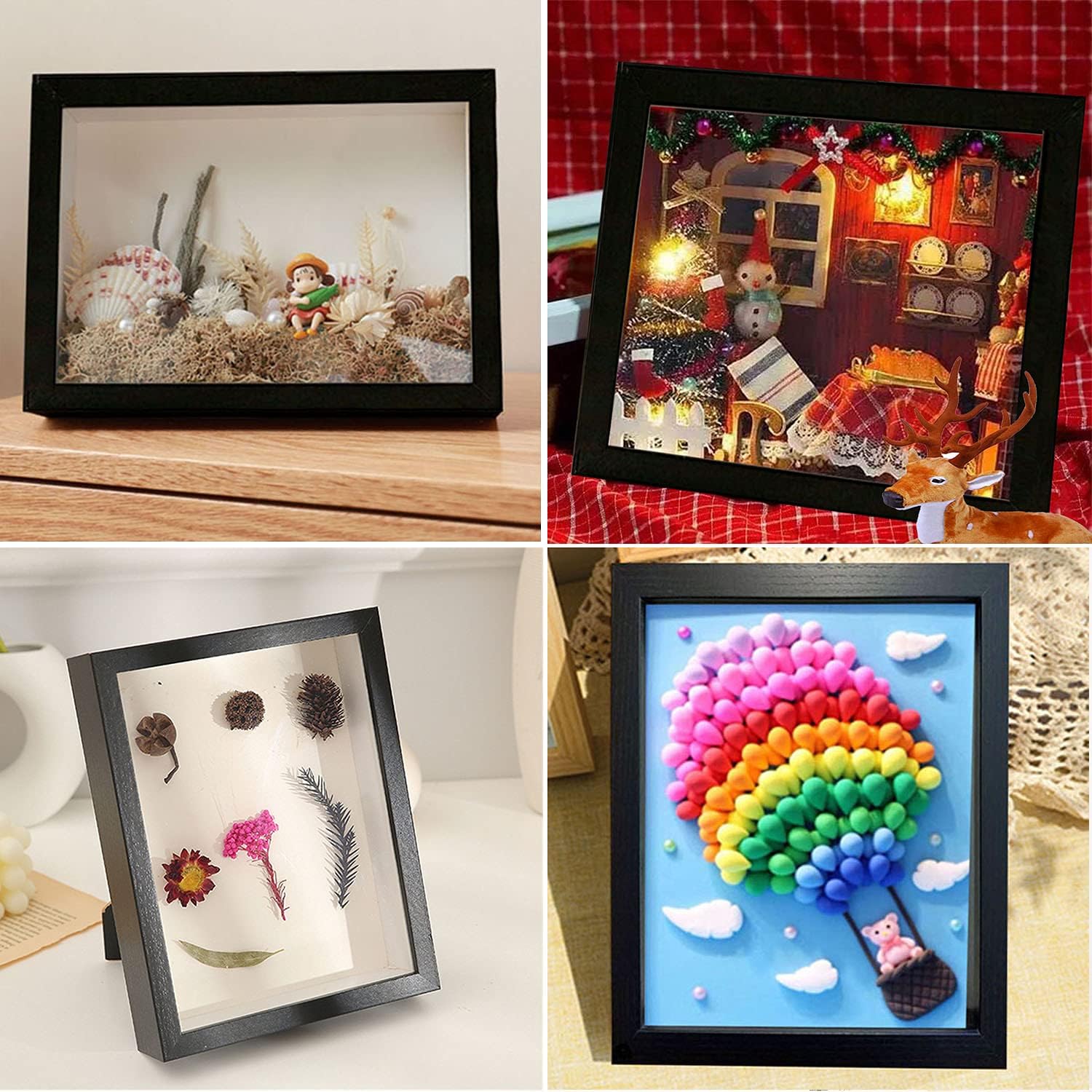3 Pack 11x14 Shadow Box Frame 3D Picture Frame Acrylic Shadow BoxesDisplay Case Box for Memorabilia, Crafts, Tickets
