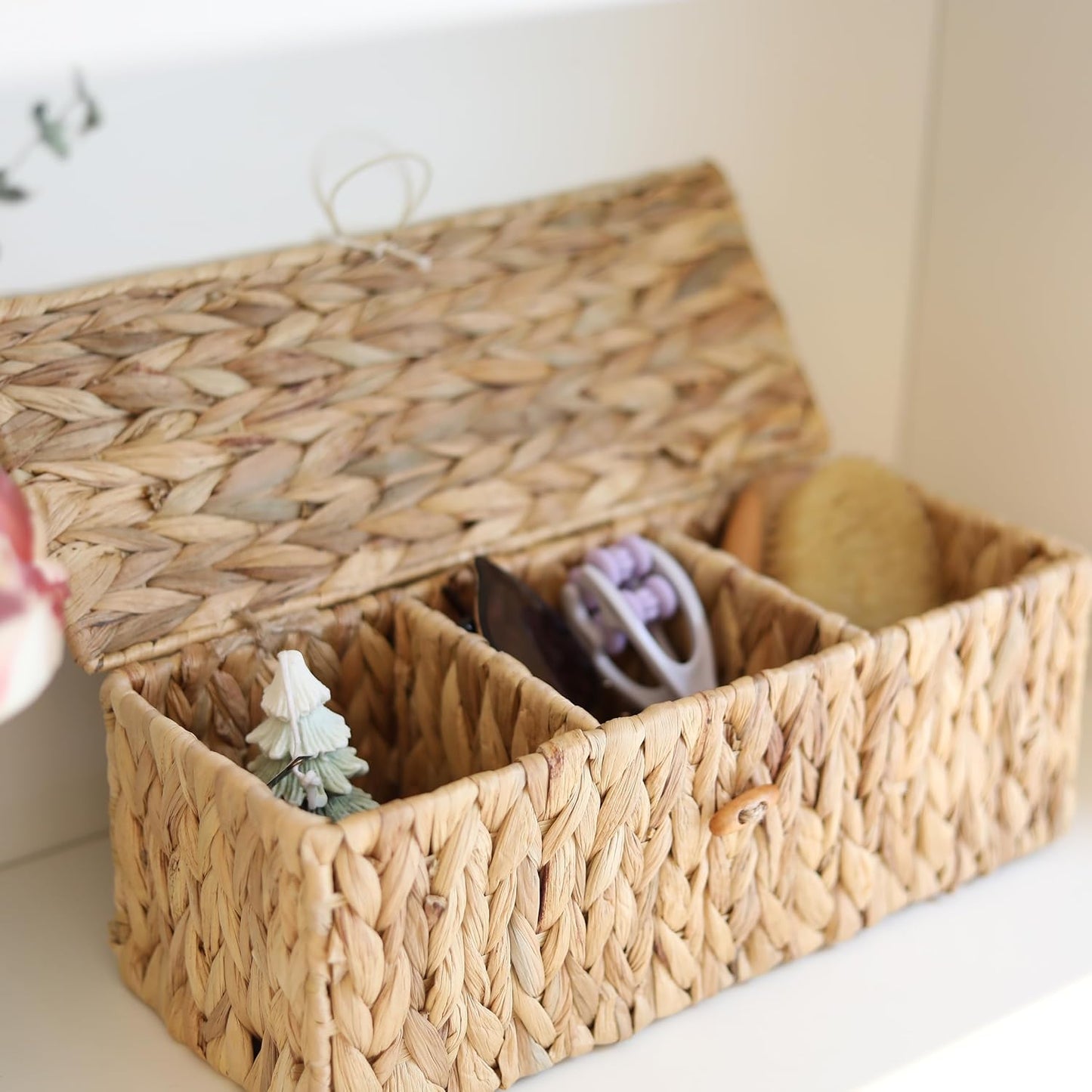 Wicker Bathroom Basket / 13.2 x 5.1 x 4.5