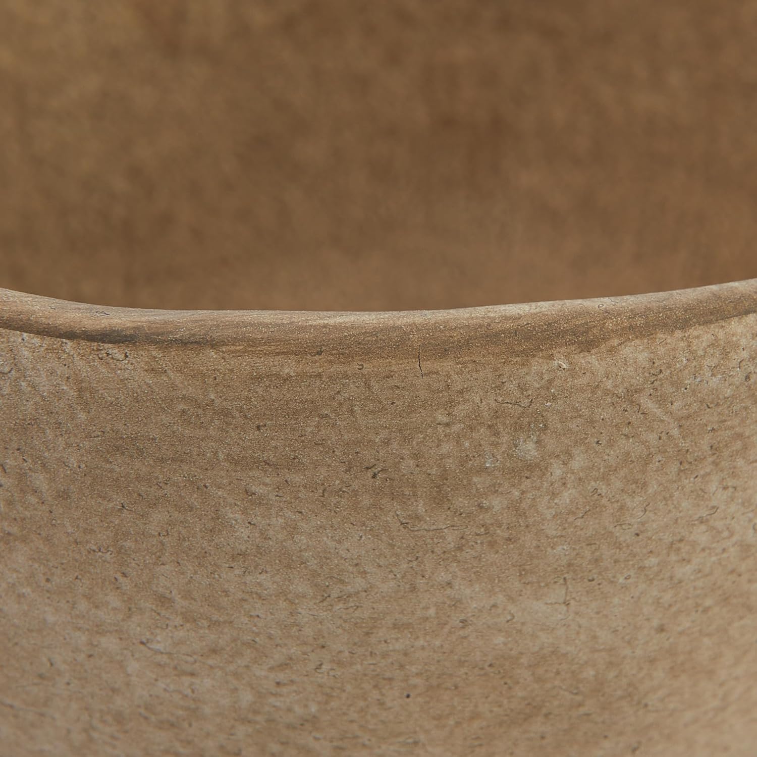 Creative Co-Op Boho Terracotta Footed Planter / Matte Taupe / Set of 4